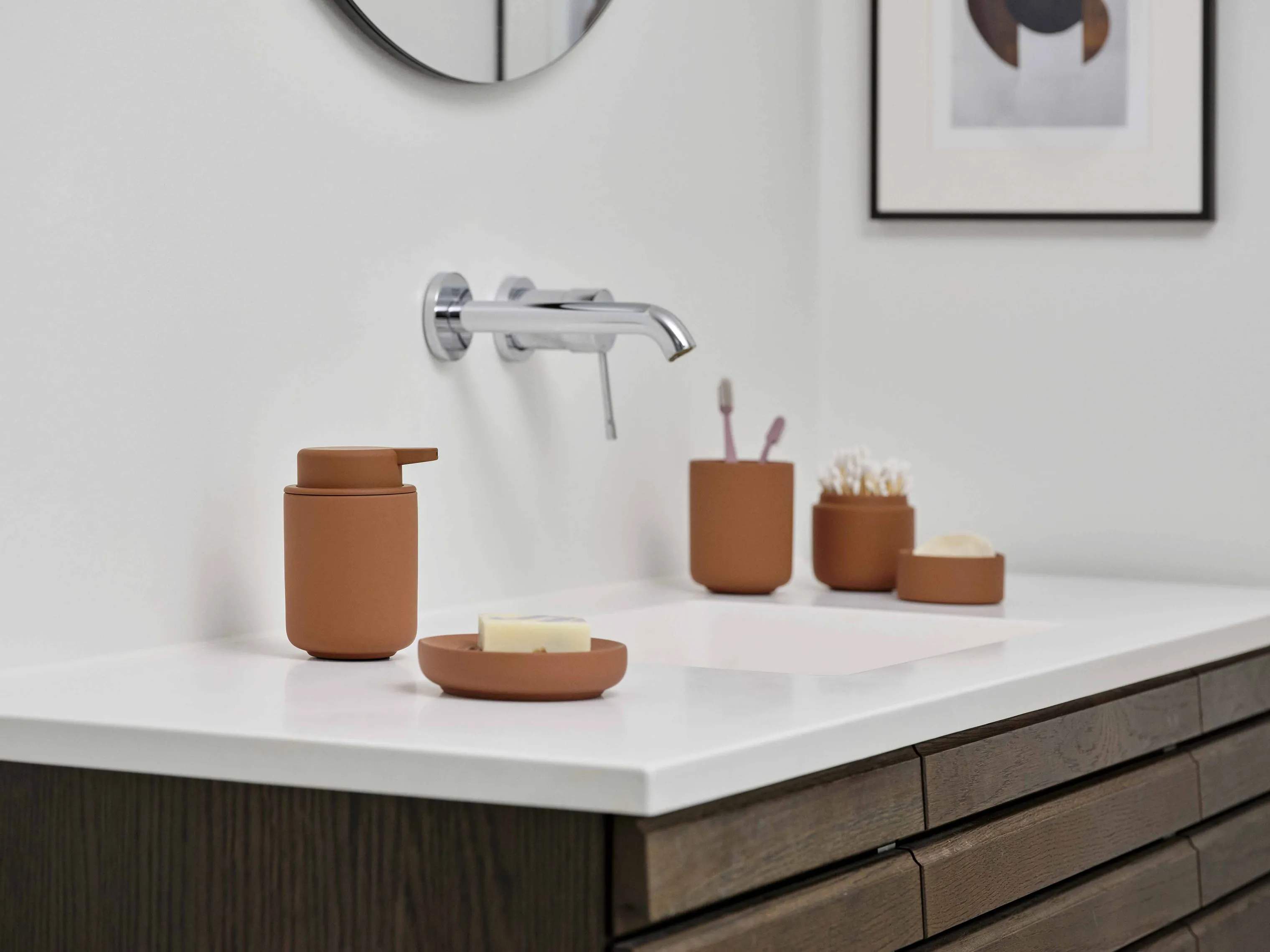 Zone Sæbedispensere Ume Sæbedispenser i Terracotta, 12,8 cm, 2