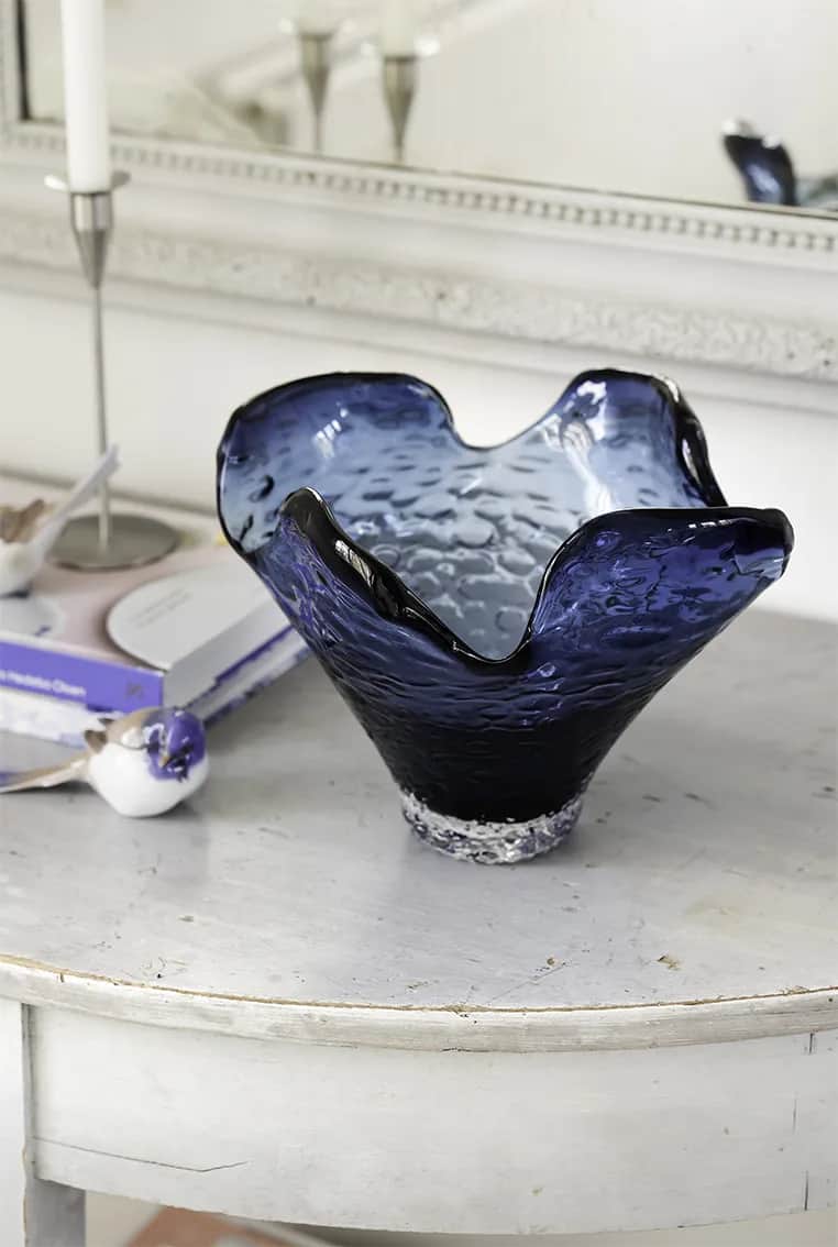 CASA Living Vaser Flower Glasskål i Blå, 2