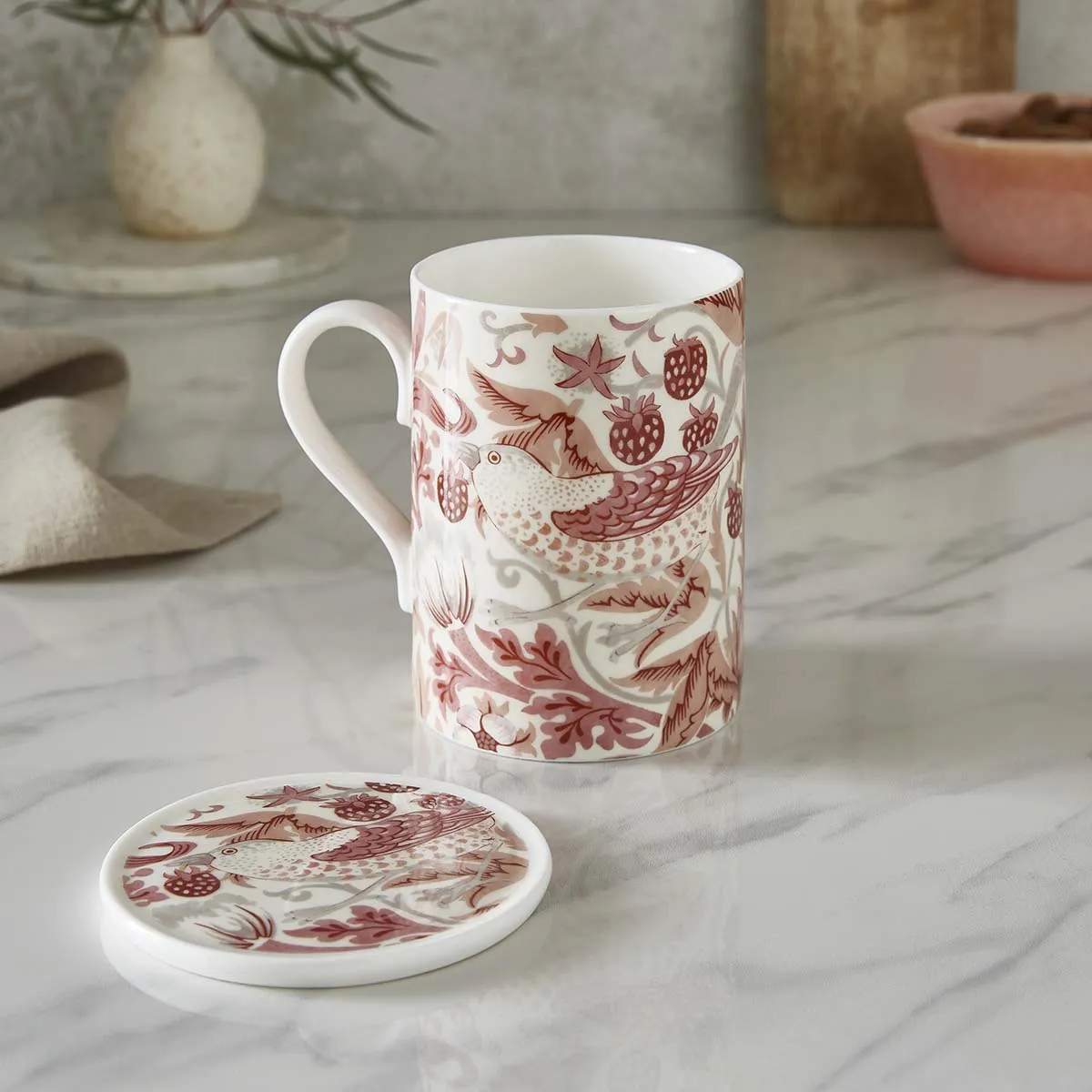 Spode Krus og kopper med hank Morris & Co Krus- og glasbrikkesæt - 2 dele i Multifarvet/indian red, 2