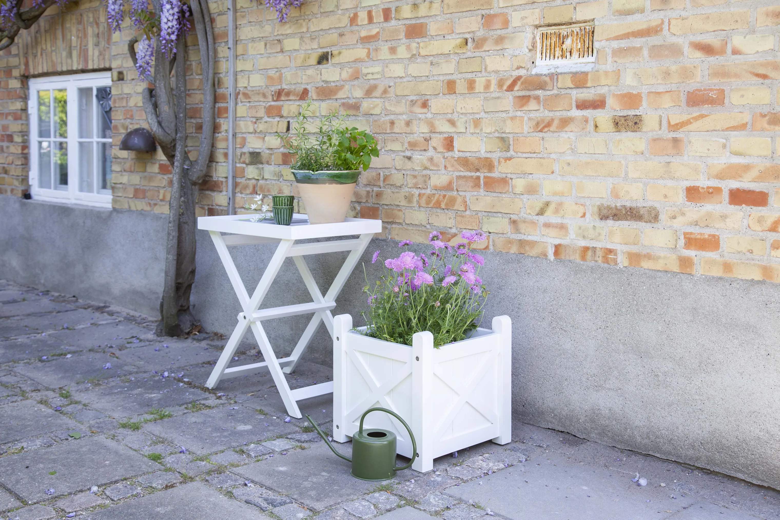 cinas Plantekrukker Rosenborg Plantekasse i Hvid, 2