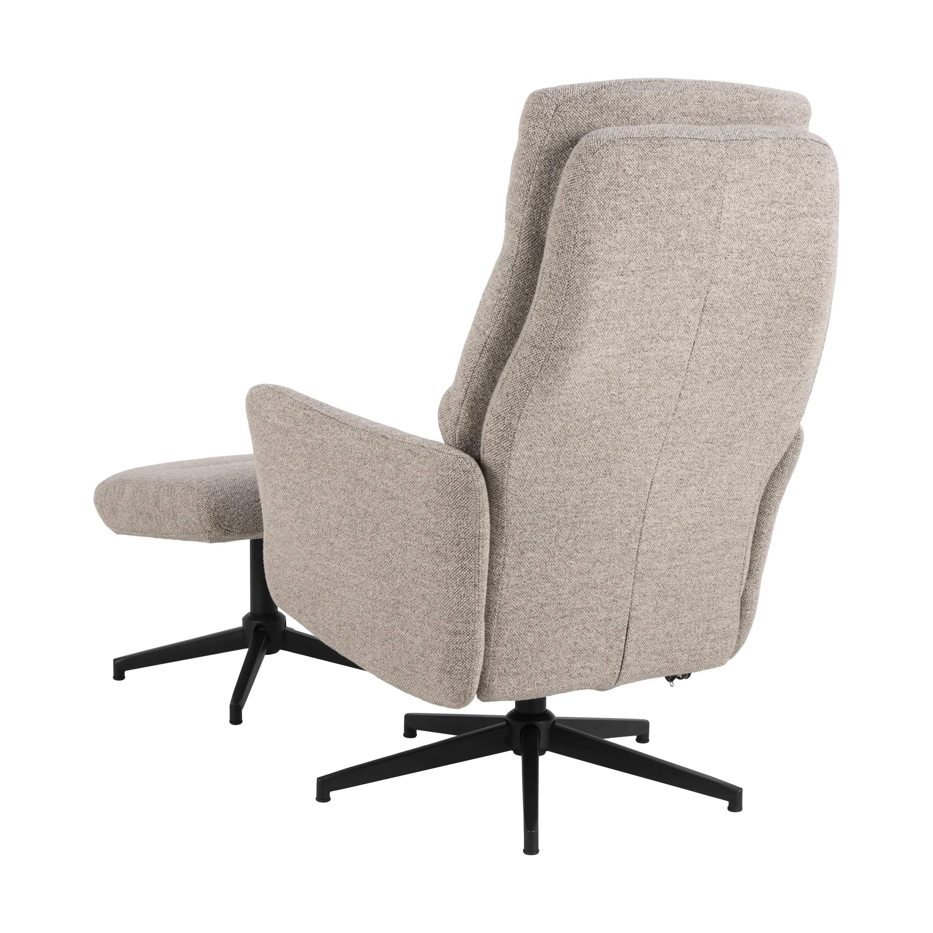 CASA Living Lænestole London Recliner med fodskammel i Beige, 4