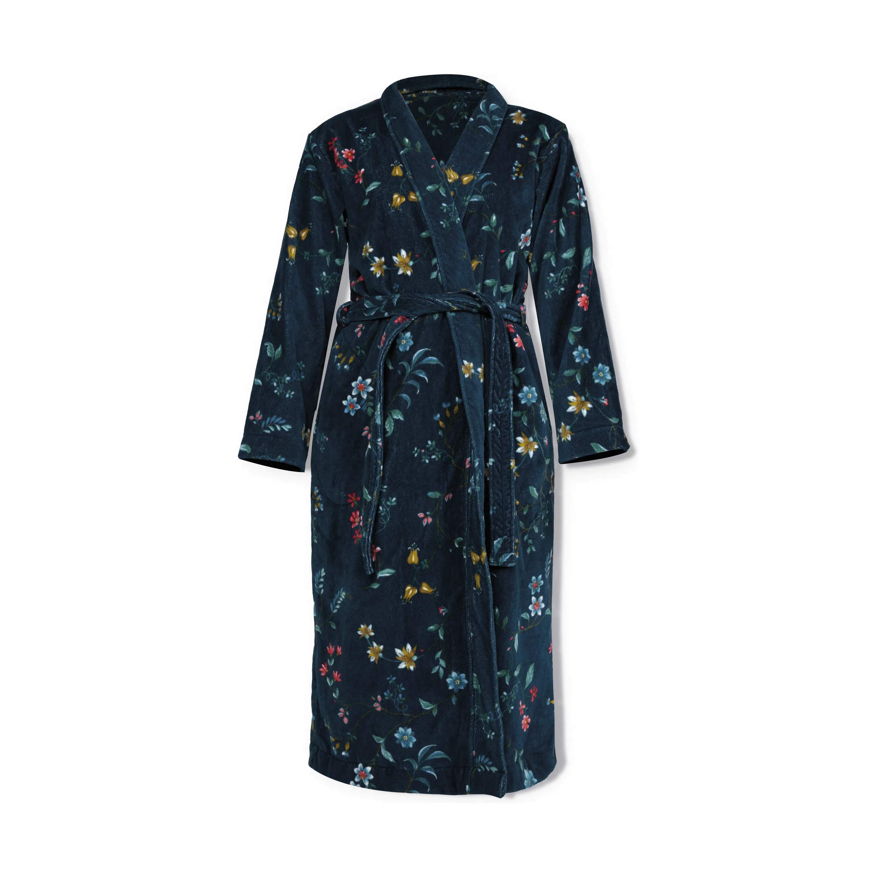 Les Fleurs Badekåbe, dark blue, large