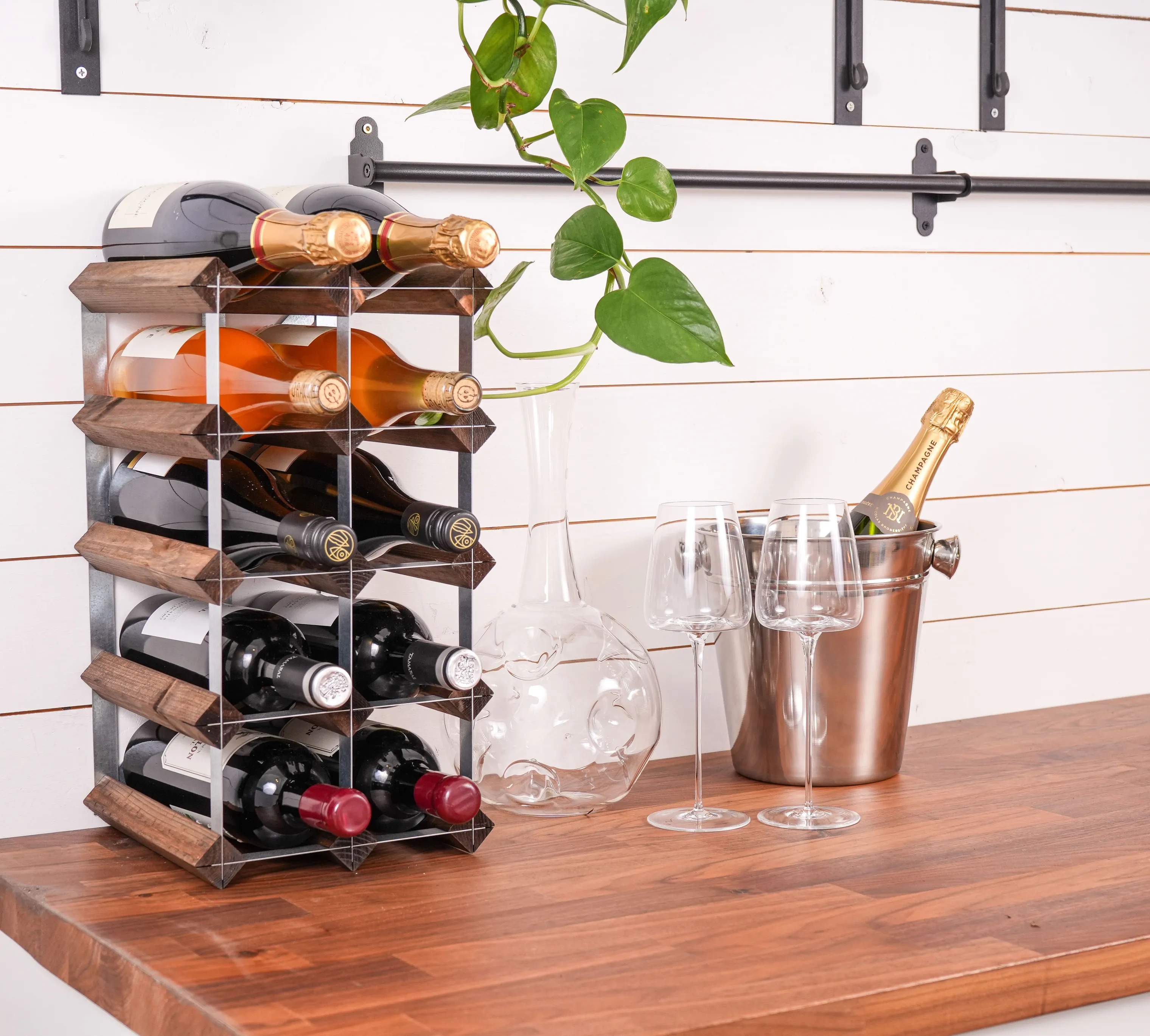 Traditional Wine Racks Vinreoler Vinreol i Mørk eg, 12 flasker, 2