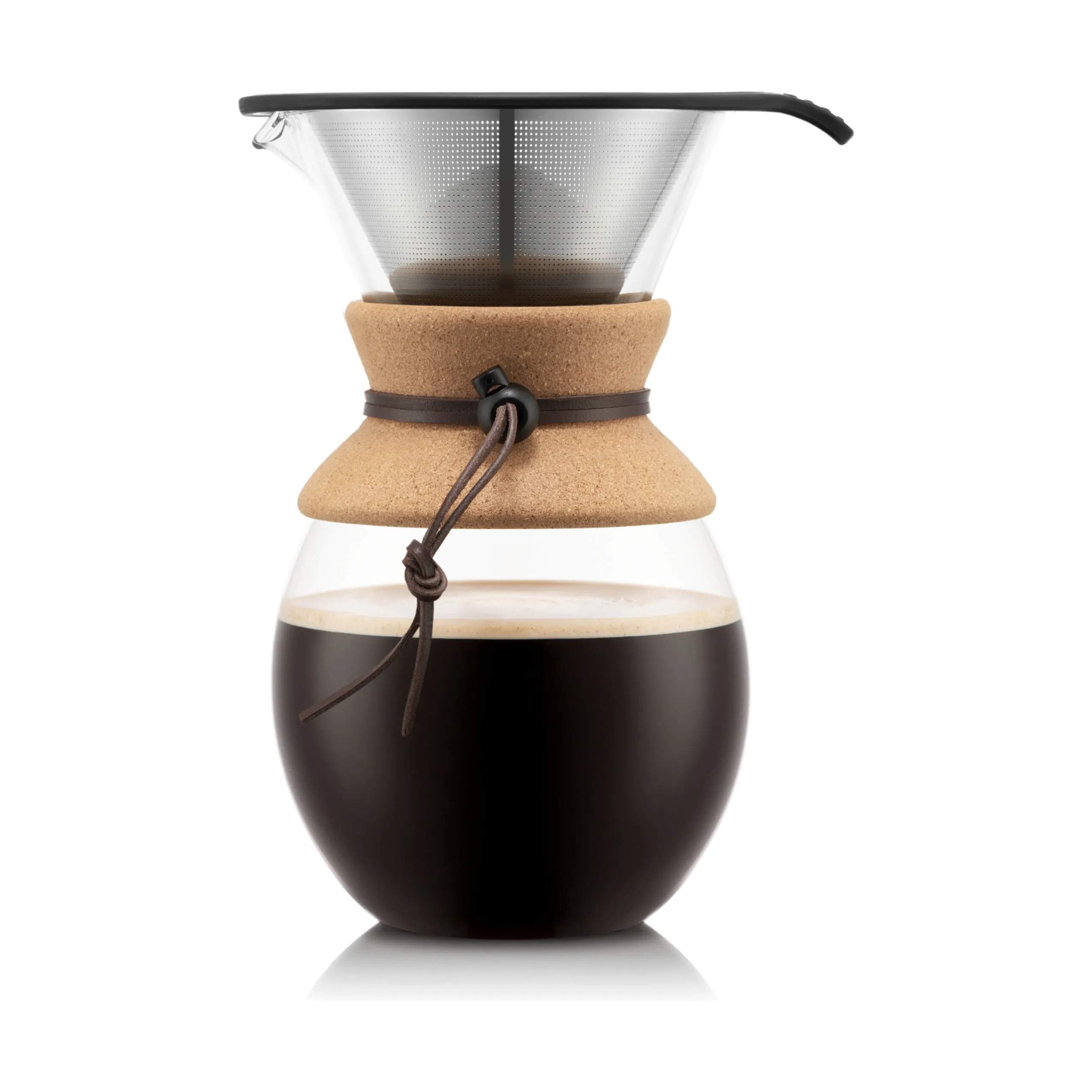 Pour Over Kaffebrygger, cork/krom, large