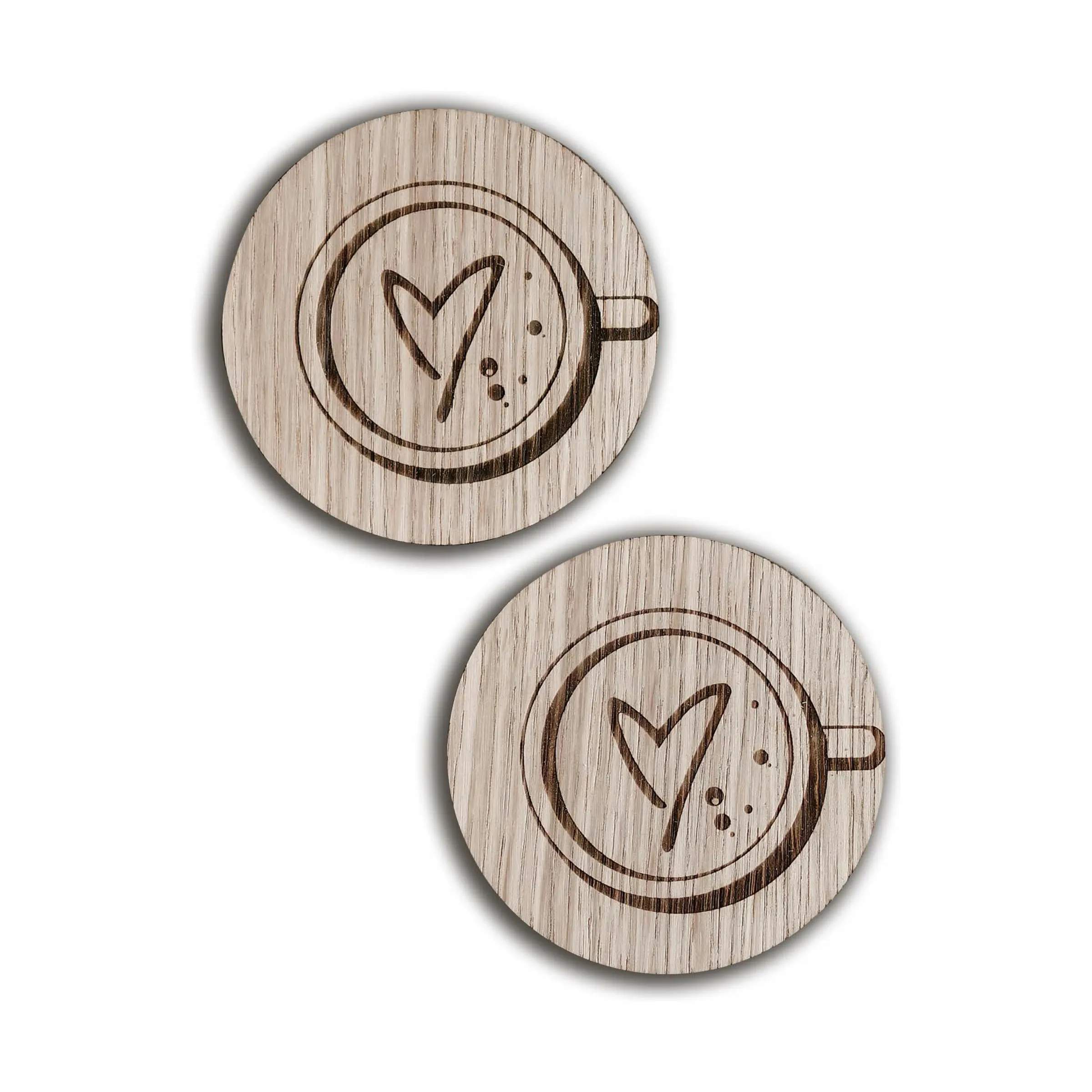 Minifabrikken glasbrikker og coasters Coaster - Hjerte - 2 stk.