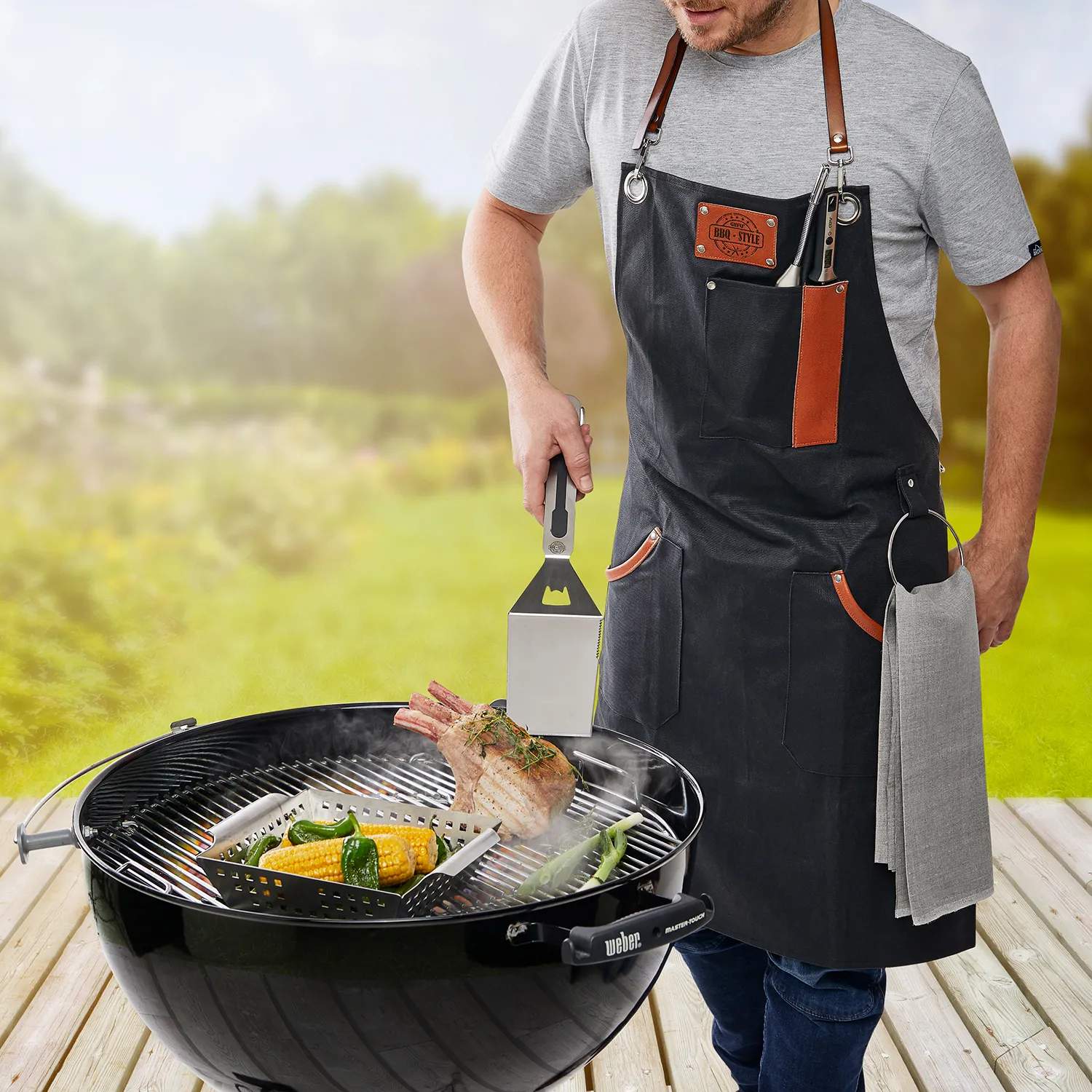 Gefu Forklæder Gefu Grill BBQ Forklæde i Sort, 2