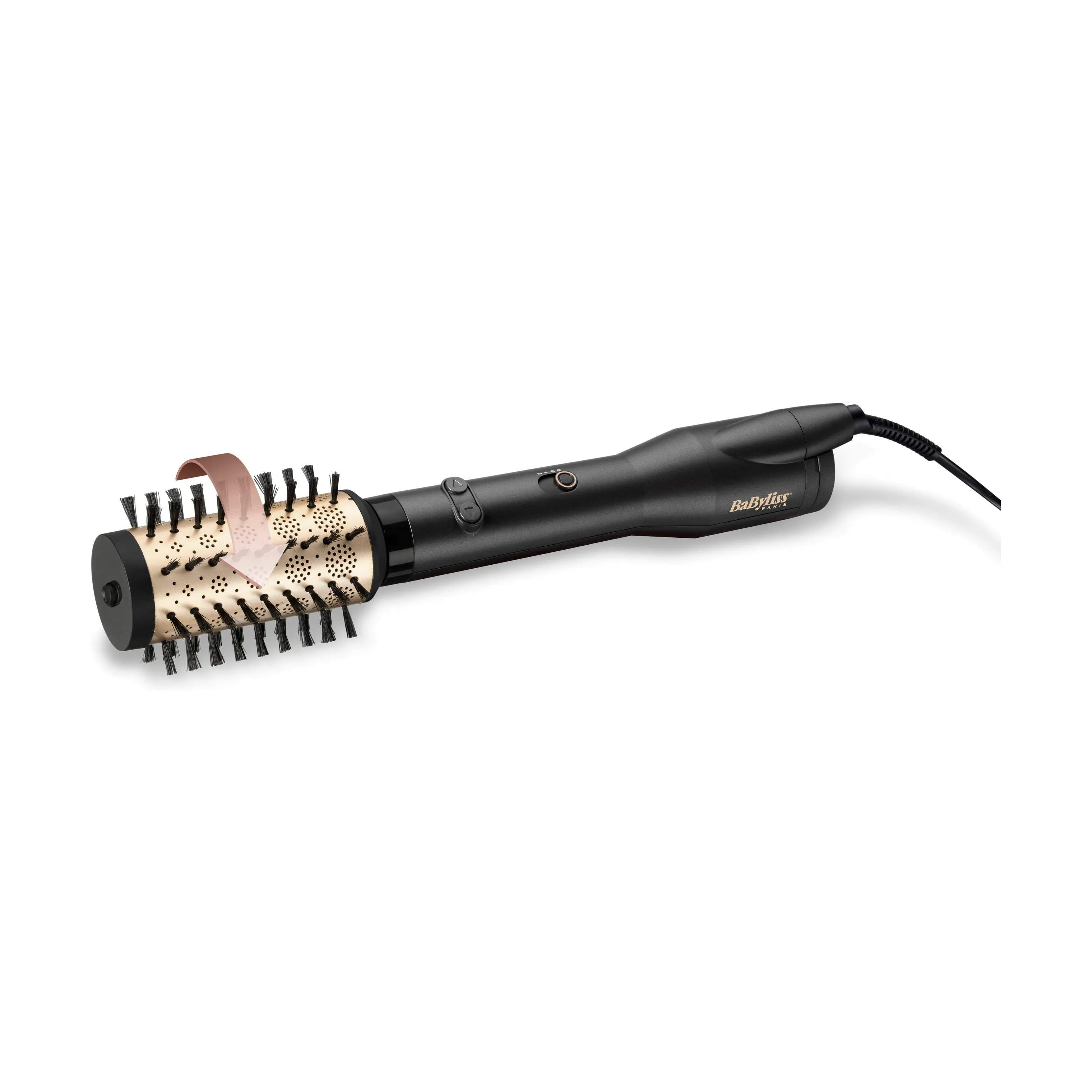 BaByliss Krøllejern Big Hair Luxe Varmluftbørste i Sort/guld, 3