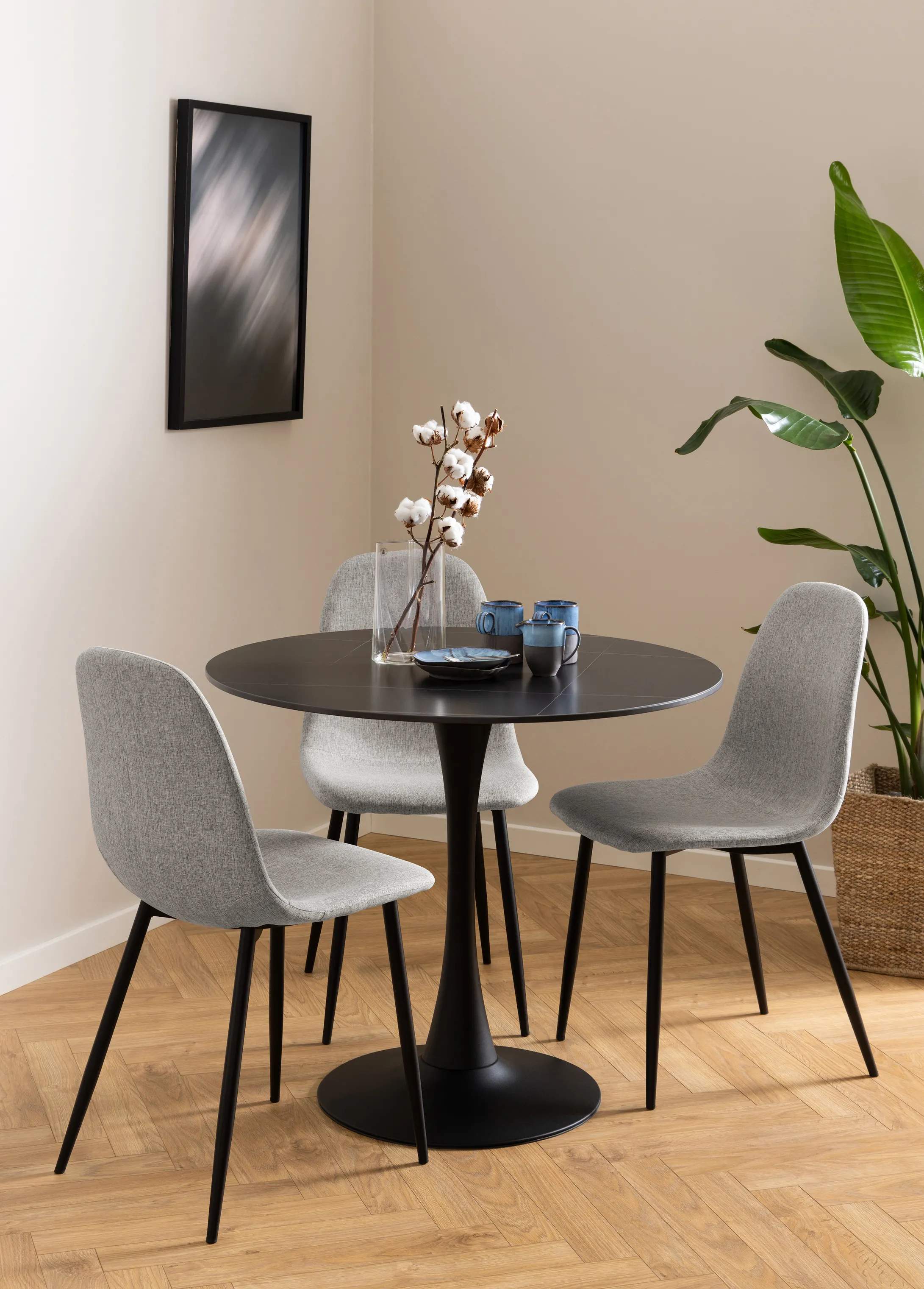 CASA Living Spisebordsstole Celia Spisebordsstol - 4 stk. i lysegrå, 2