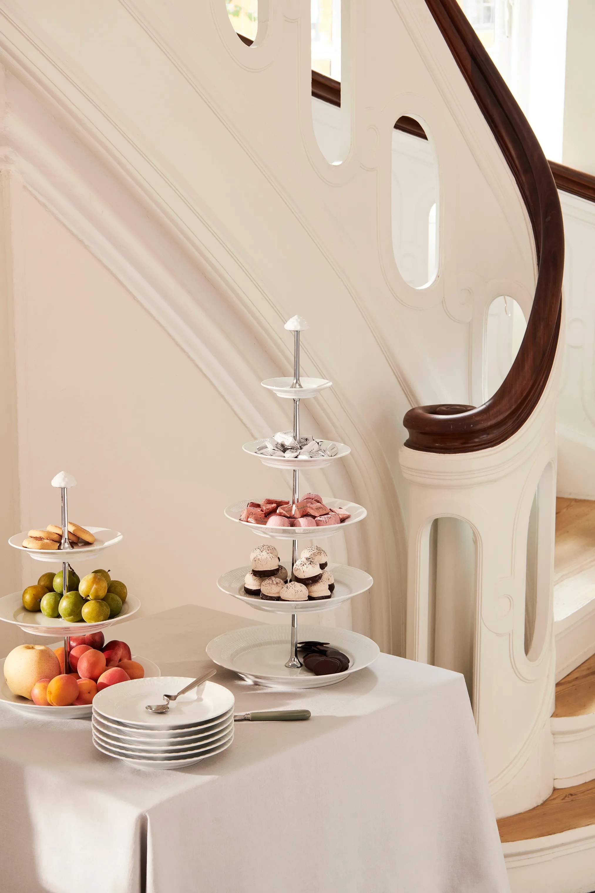 Royal Copenhagen Etagere Hvid Riflet Étagère i 5 etager, 2