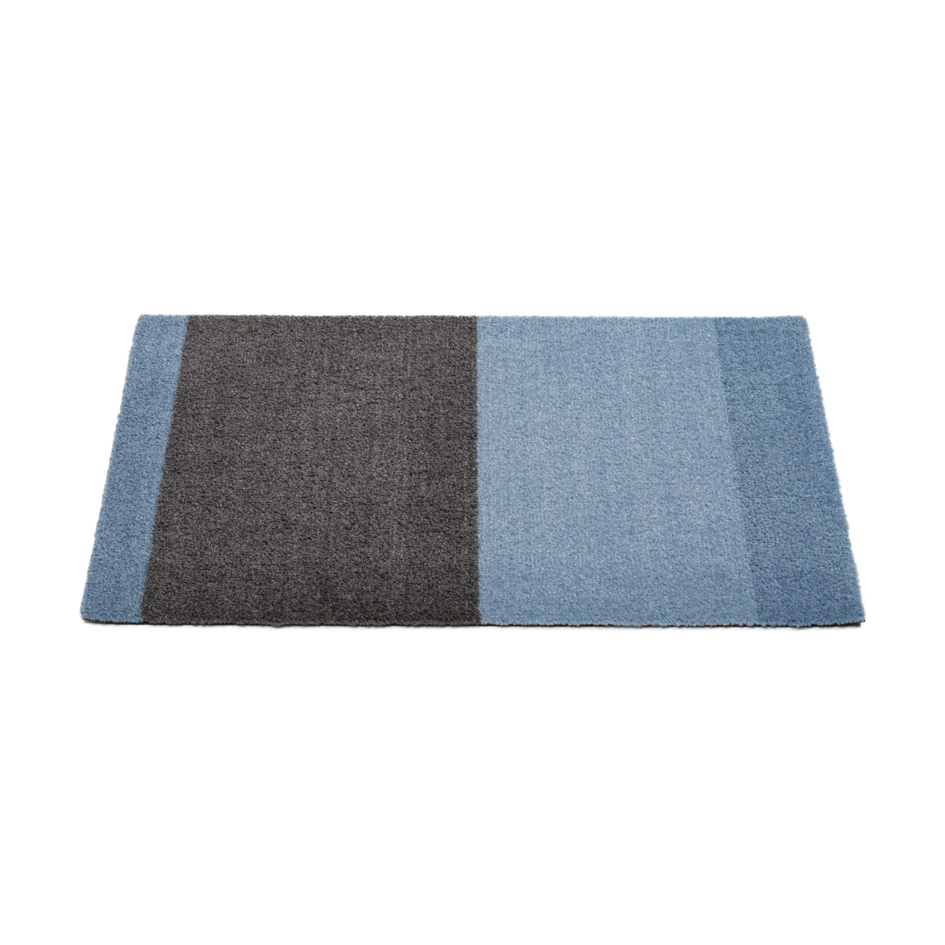 Tica Copenhagen Dørmåtter Stripes Horisontal Gulvmåtte i blå/steelgrey, B40 x L60 cm, 4