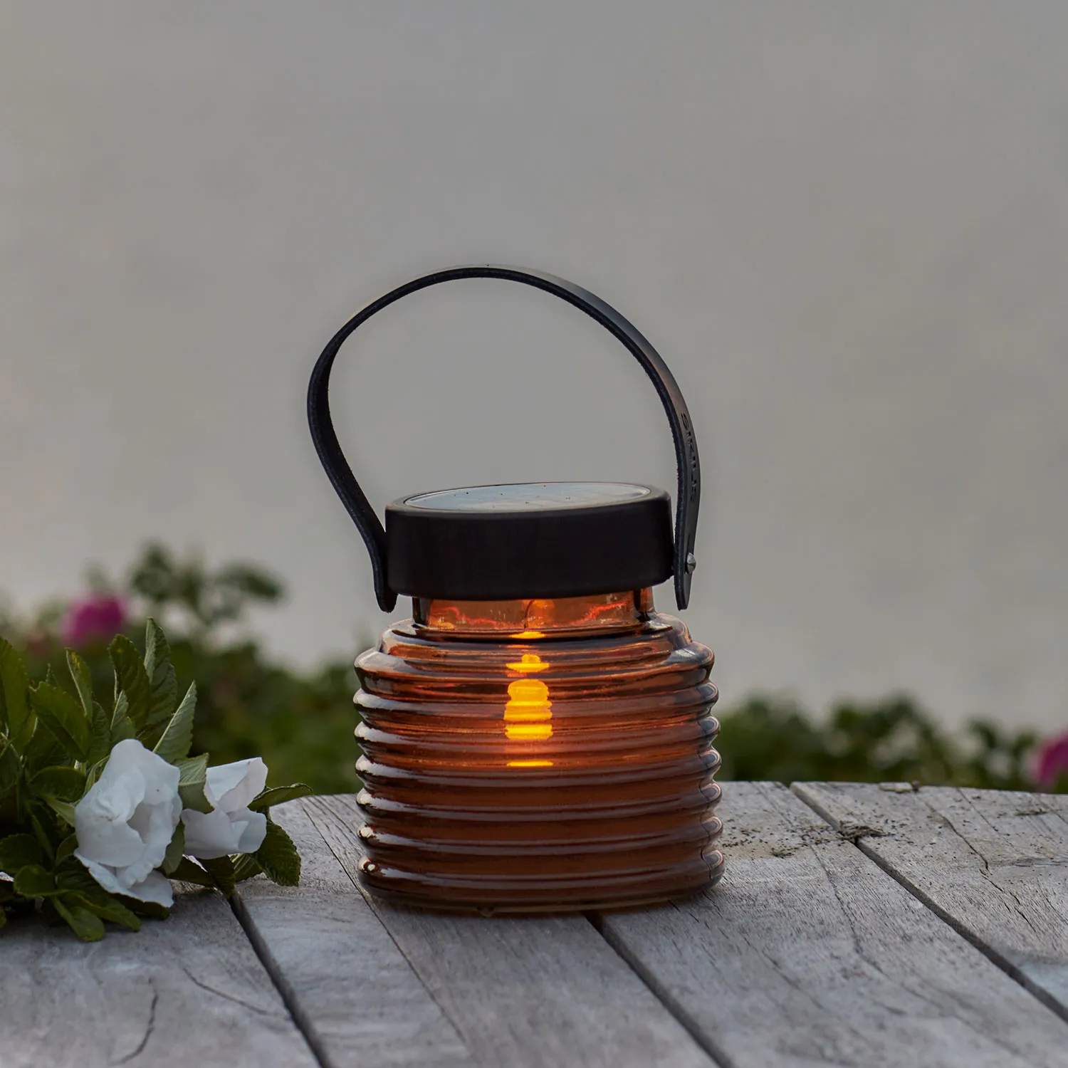 Sirius Lanterner Aston Solar Krukke i Rav, 12 cm, 2