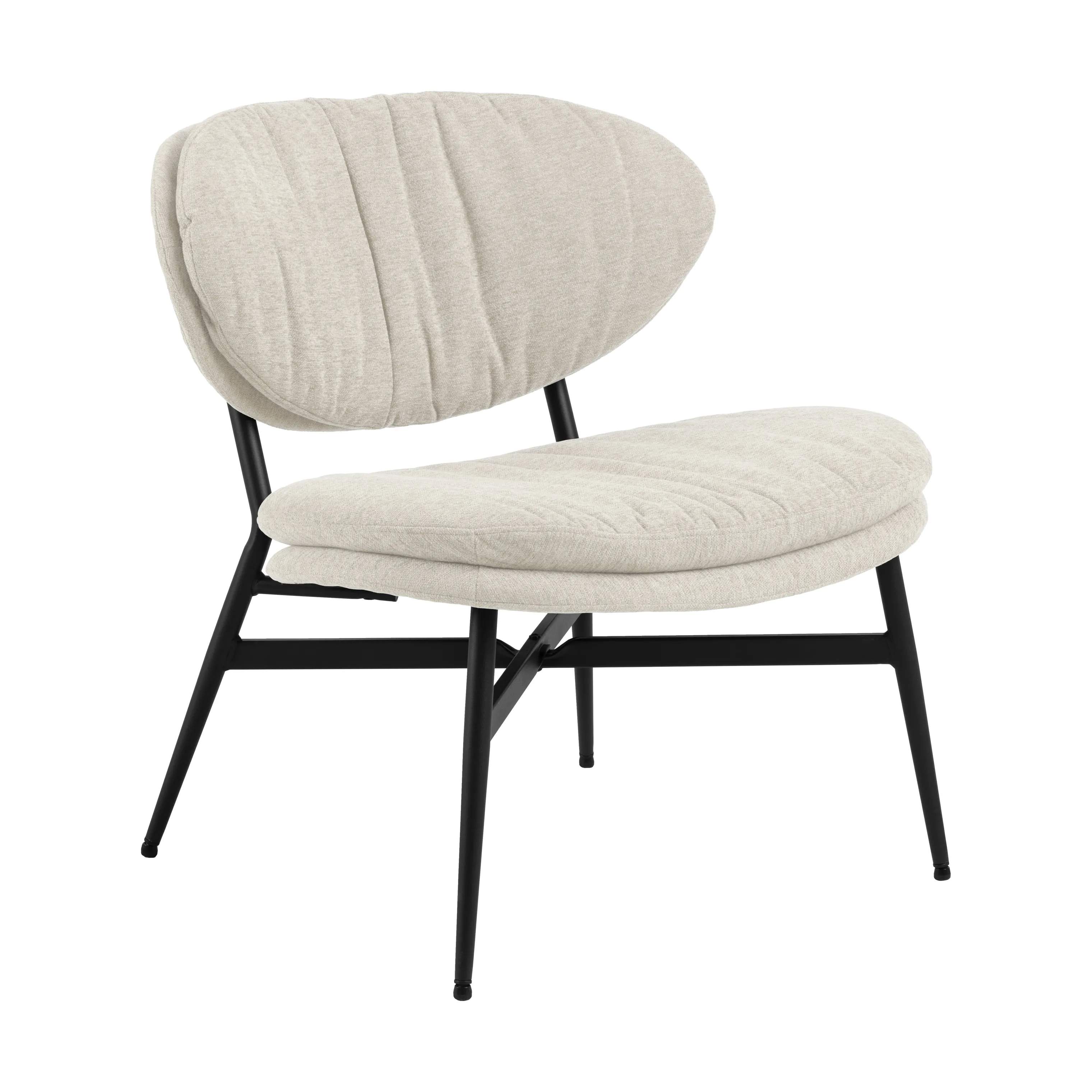 CASA Living Lænestole Burma Loungestol i beige / mat sort, 3