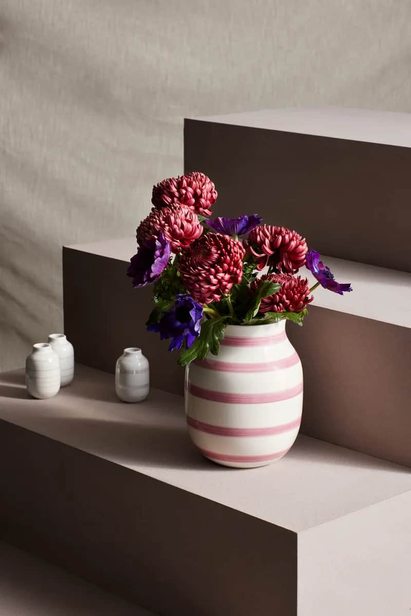 Kähler Vaser Omaggio Vase i rosa, H20 x Ø16 cm, 2