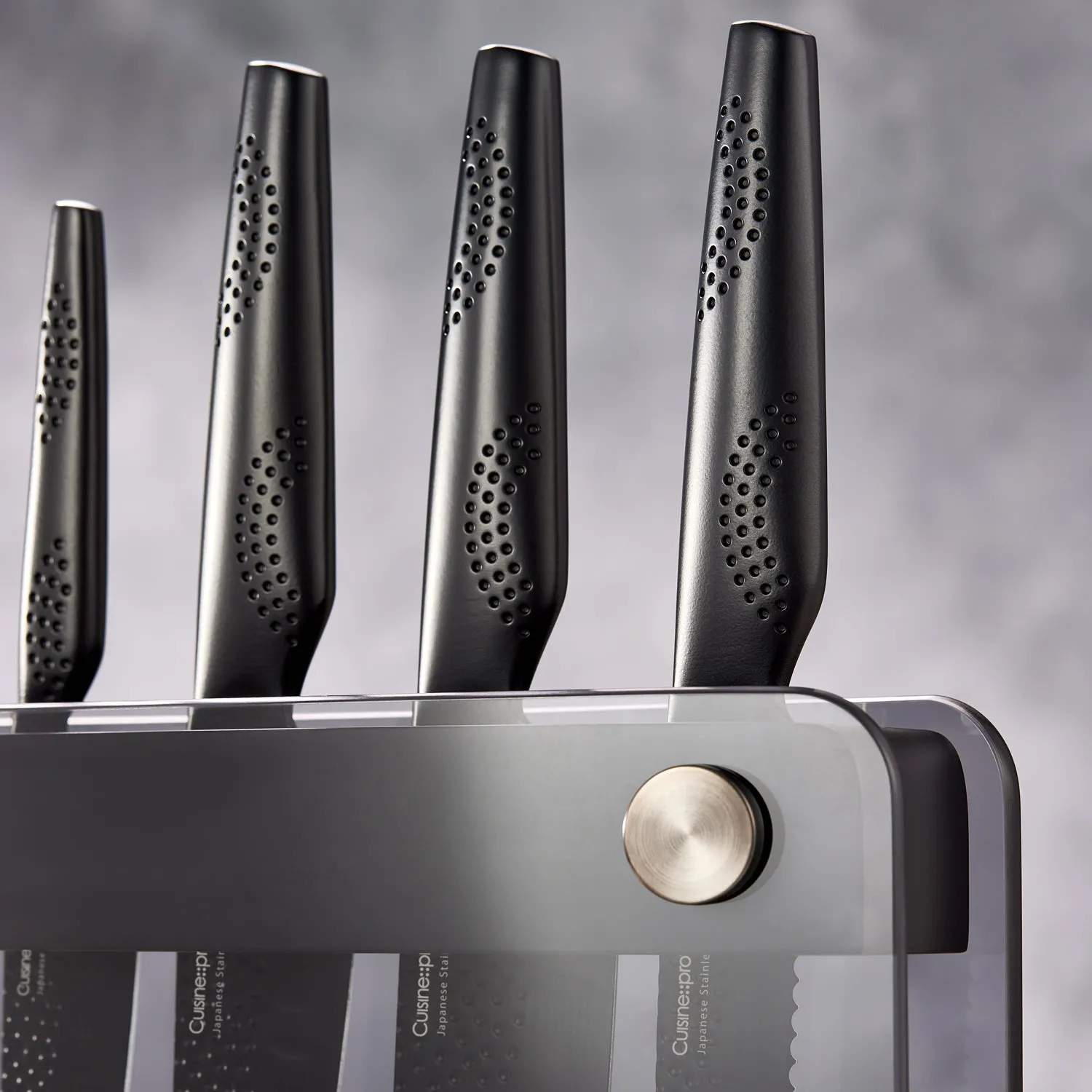 THE CUSTOM CHEF™ Knivblokke med knive Cuisine::pro®
iD3 BLACK SAMURAI™ Cuisine::pro iD3 BLACK SAMURAI™ Sakai Knivblok - 7 dele i Sølvfarvet/Sort, 3
