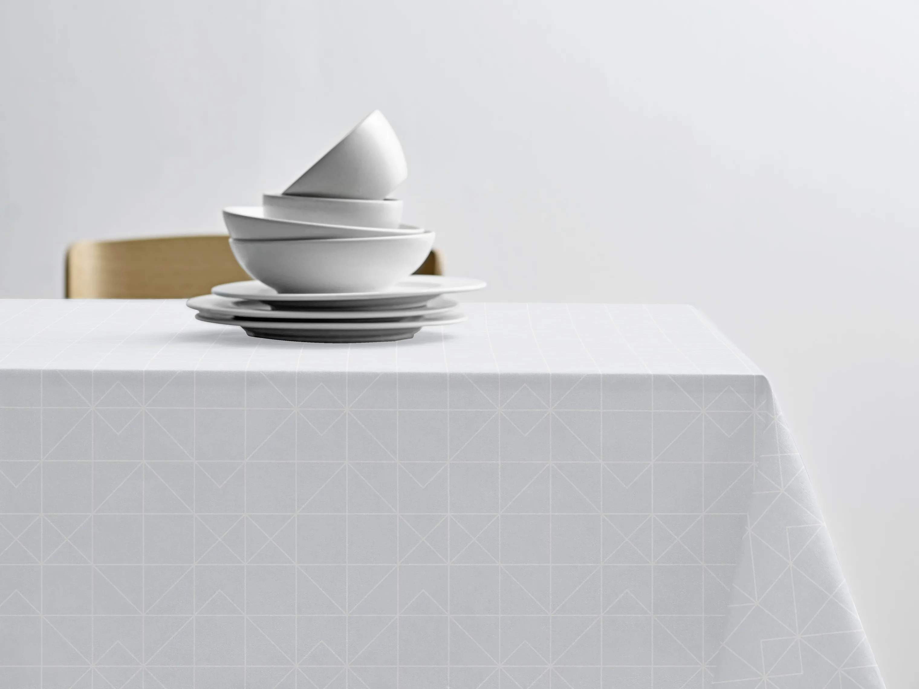 Södahl Duge Tiles Damask Dug i optisk hvid, 2