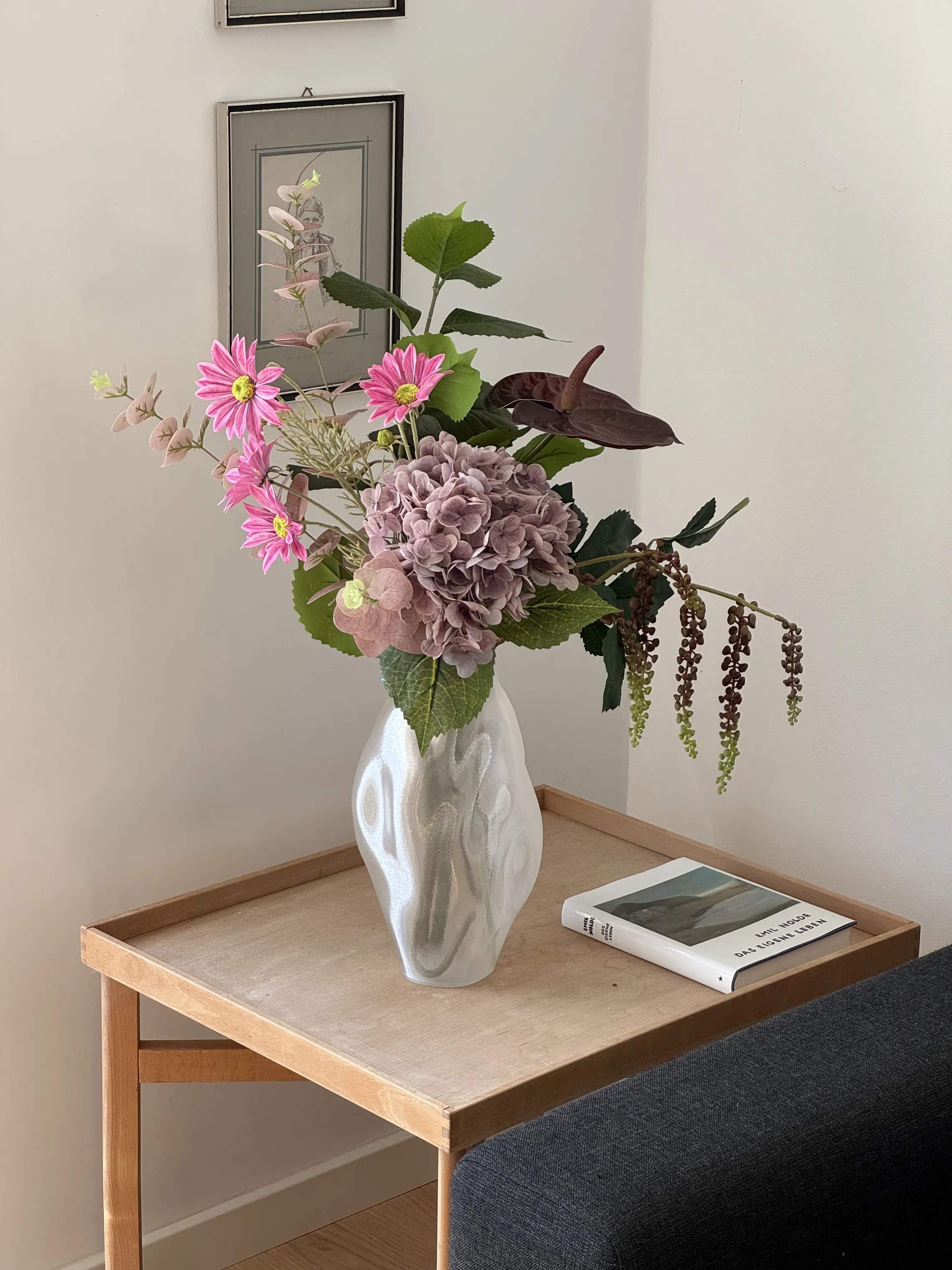 Fleuristc Kunstige blomster Pinky Promise Buket i 6 stilke, 2