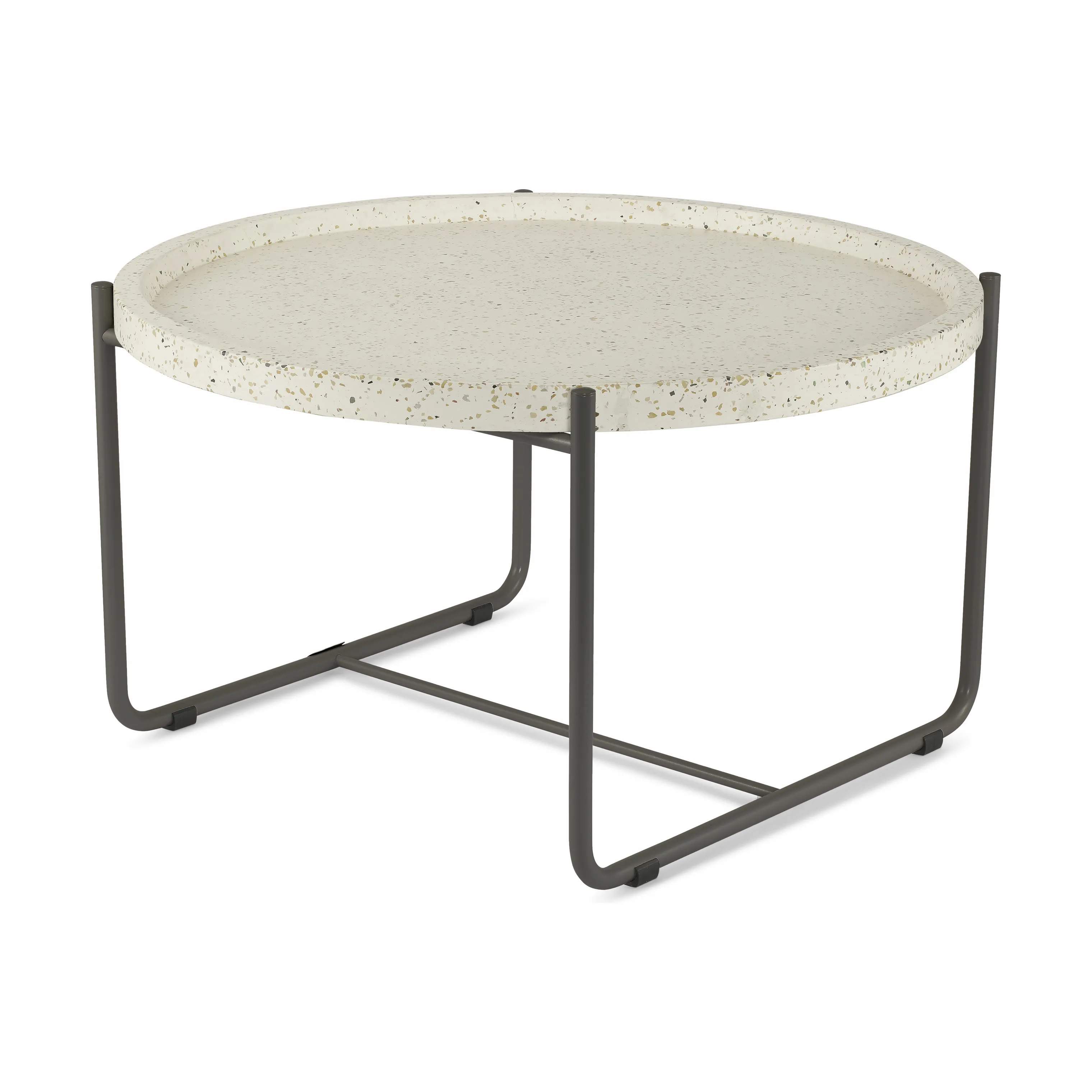 Terrazzo Loungebord, dark grey/white, large