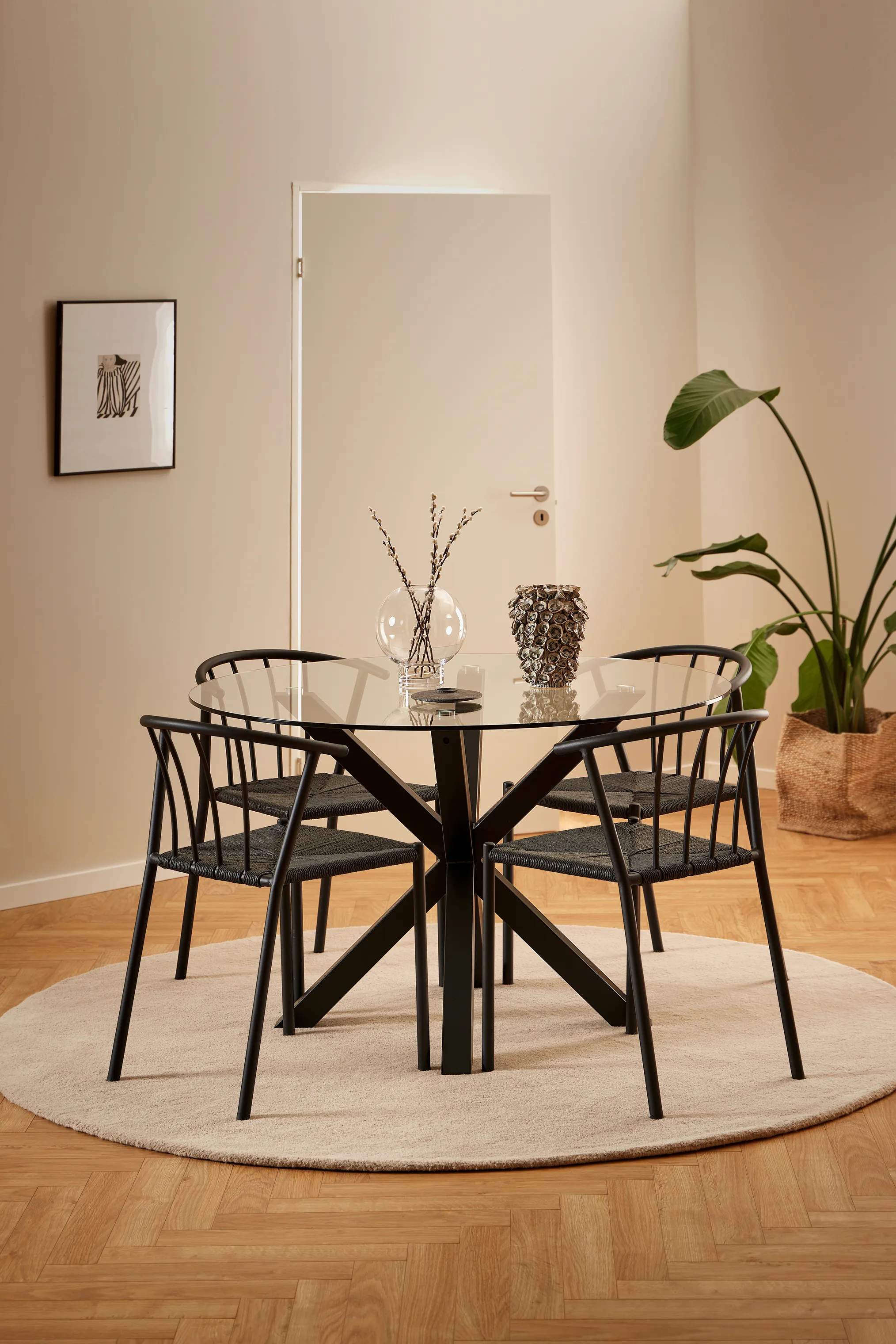 CASA Living Spiseborde Heaven Spisebord i Klar/mat sort, 3