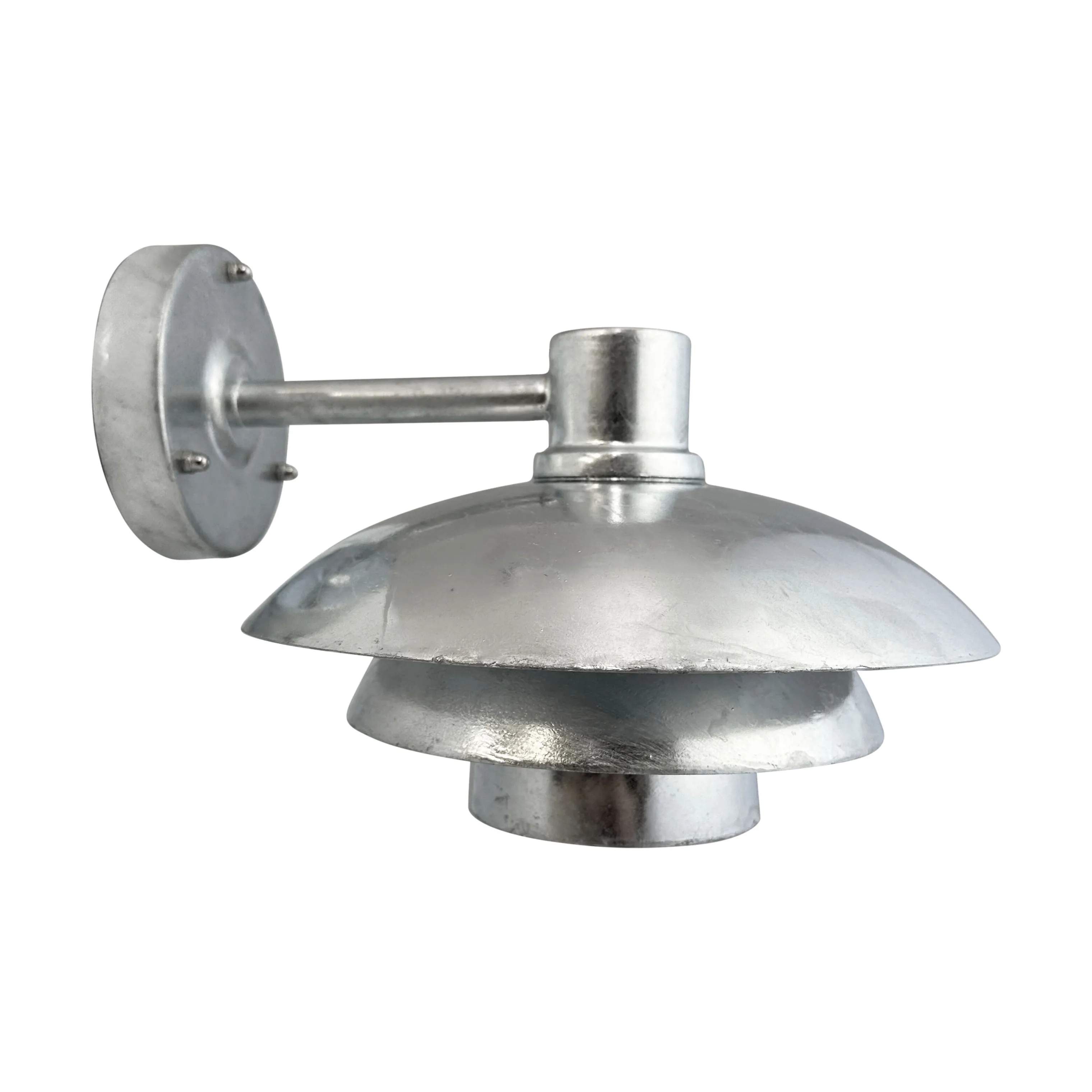 Dyberg Larsen Udendørs væglamper Morph Udendørs Væglampe i Galvaniseret, 24 cm, 1