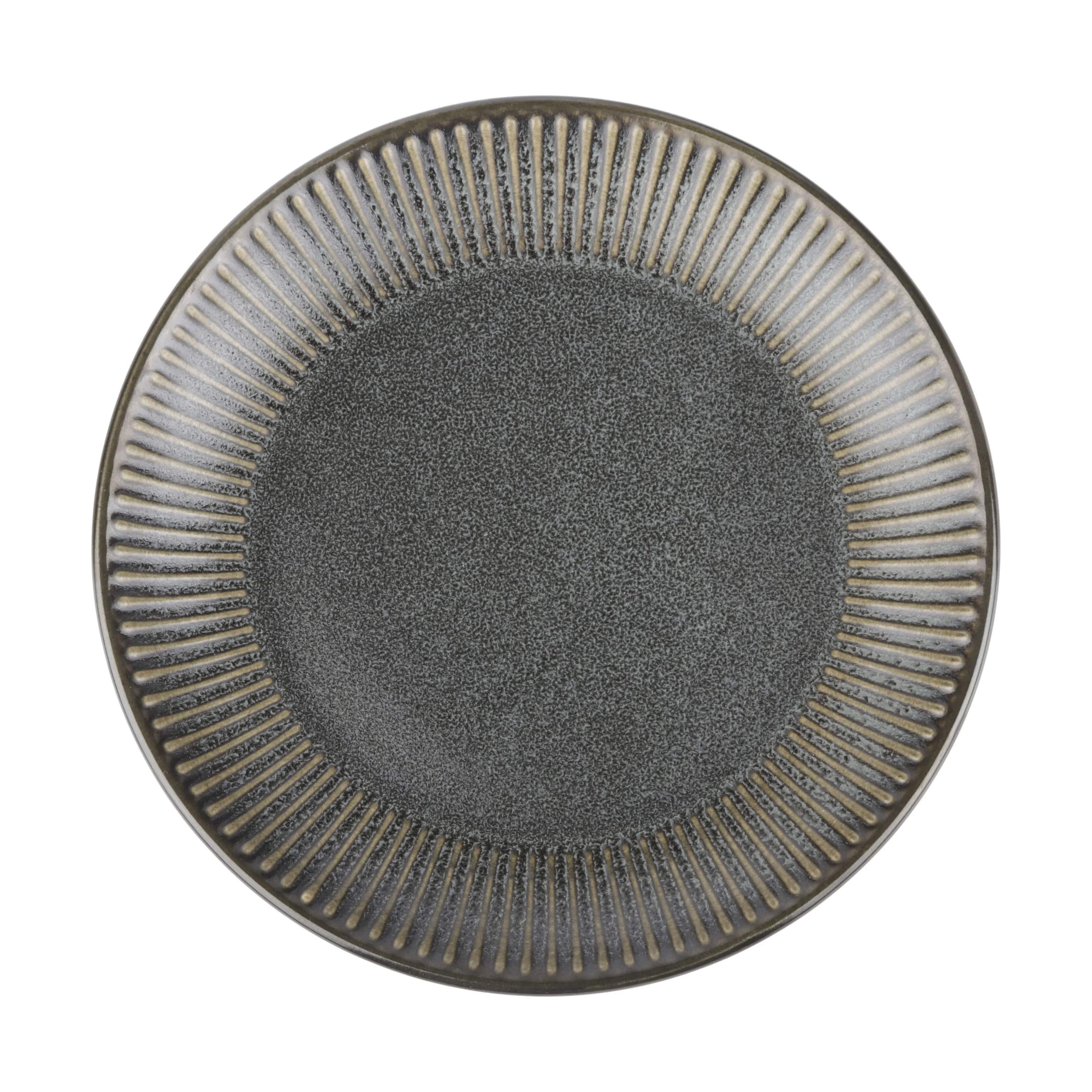 CASA Living Middagstallerkener Sofia Riflet Tallerken i Grå, 27,5 cm, 1