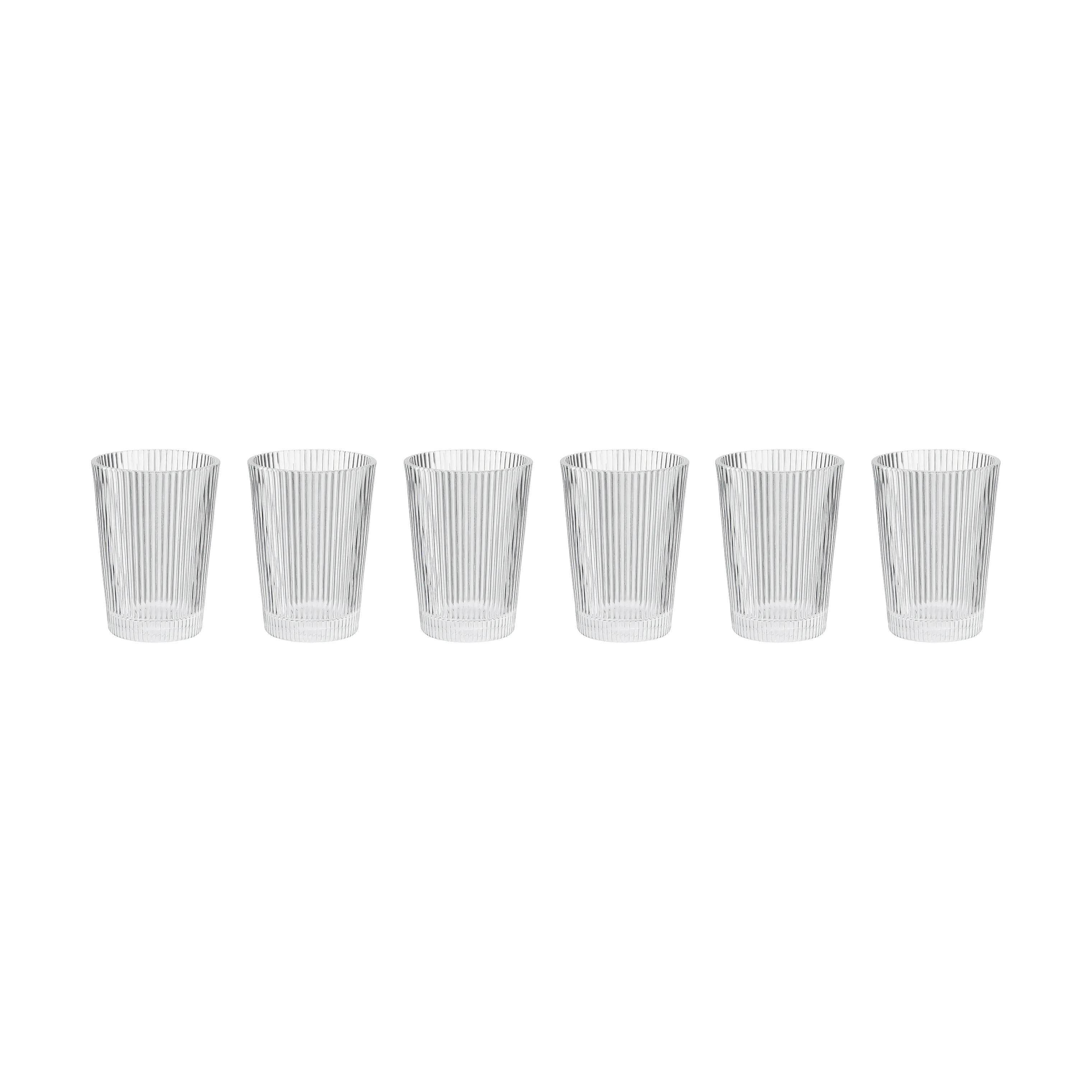 Stelton Vandglas Pilastro Glas - 6 stk. i klar, 6 stk. x 24 cl, 1