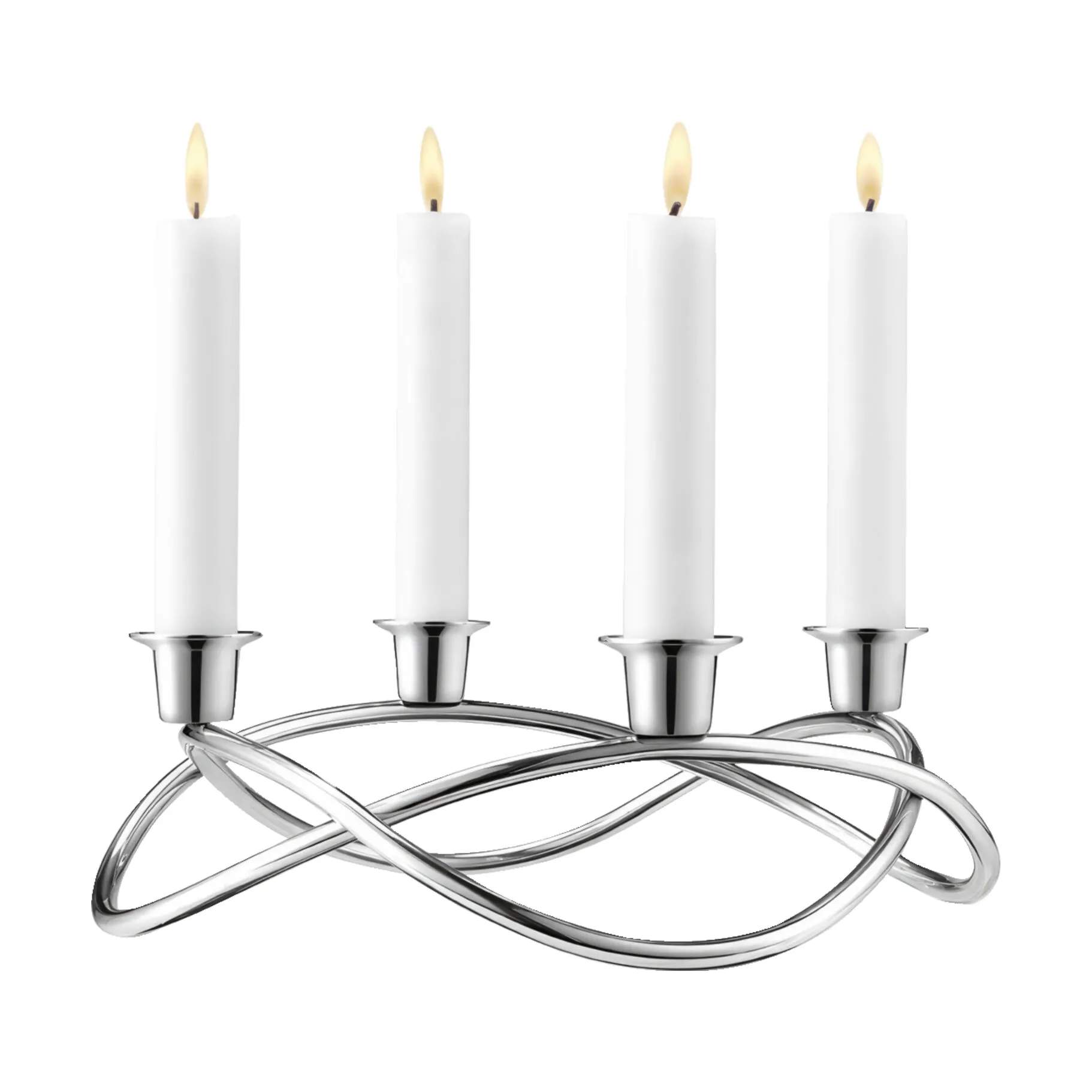 Georg Jensen Kronelysestage Christmas Collectibles Season Lysestage i Stål, 26 cm, 1