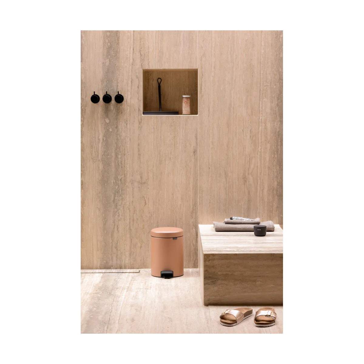 Brabantia Toiletspande NewIcon Pedalspand i Warm Copper, 5 L, 5