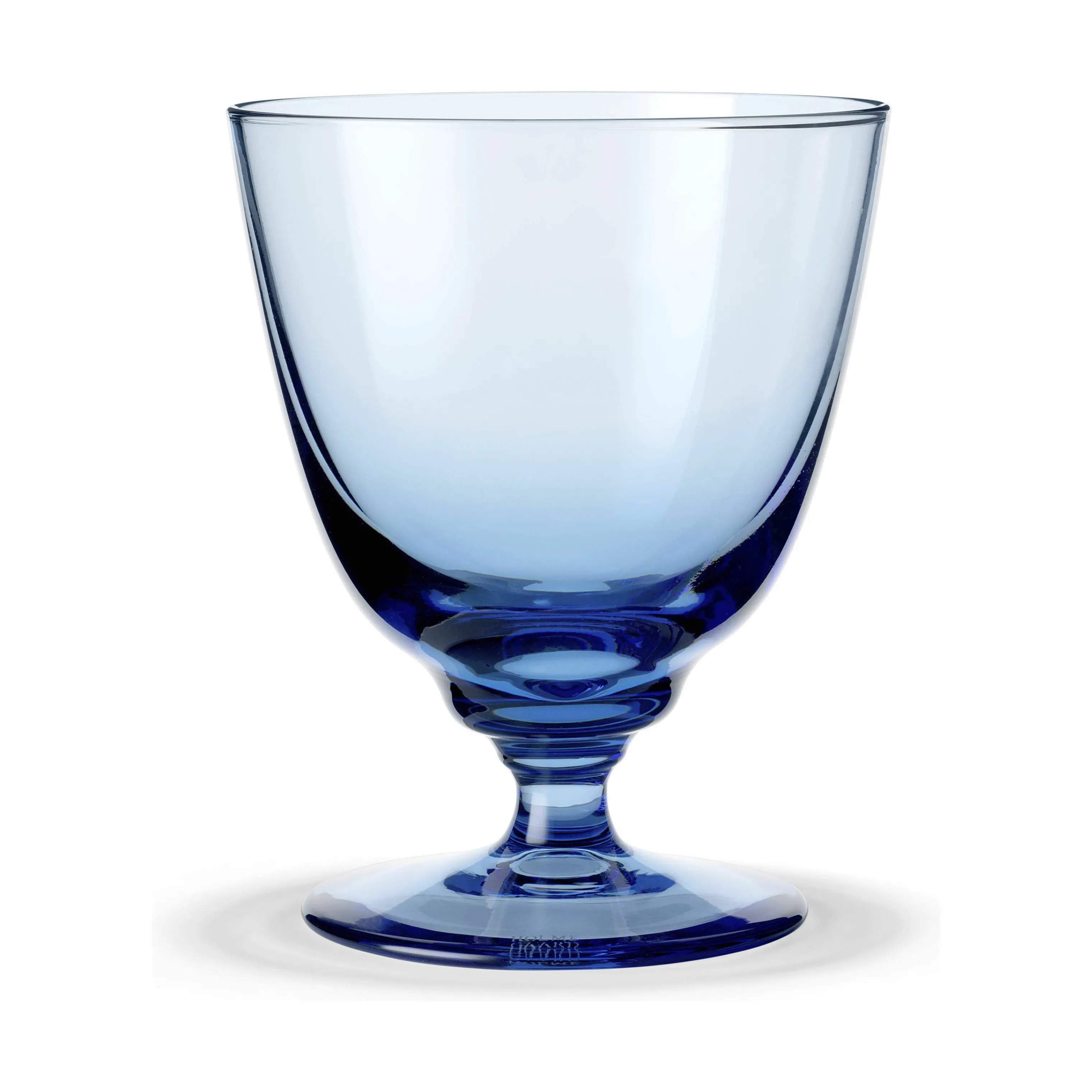 Flow Vandglas på fod, blå, large