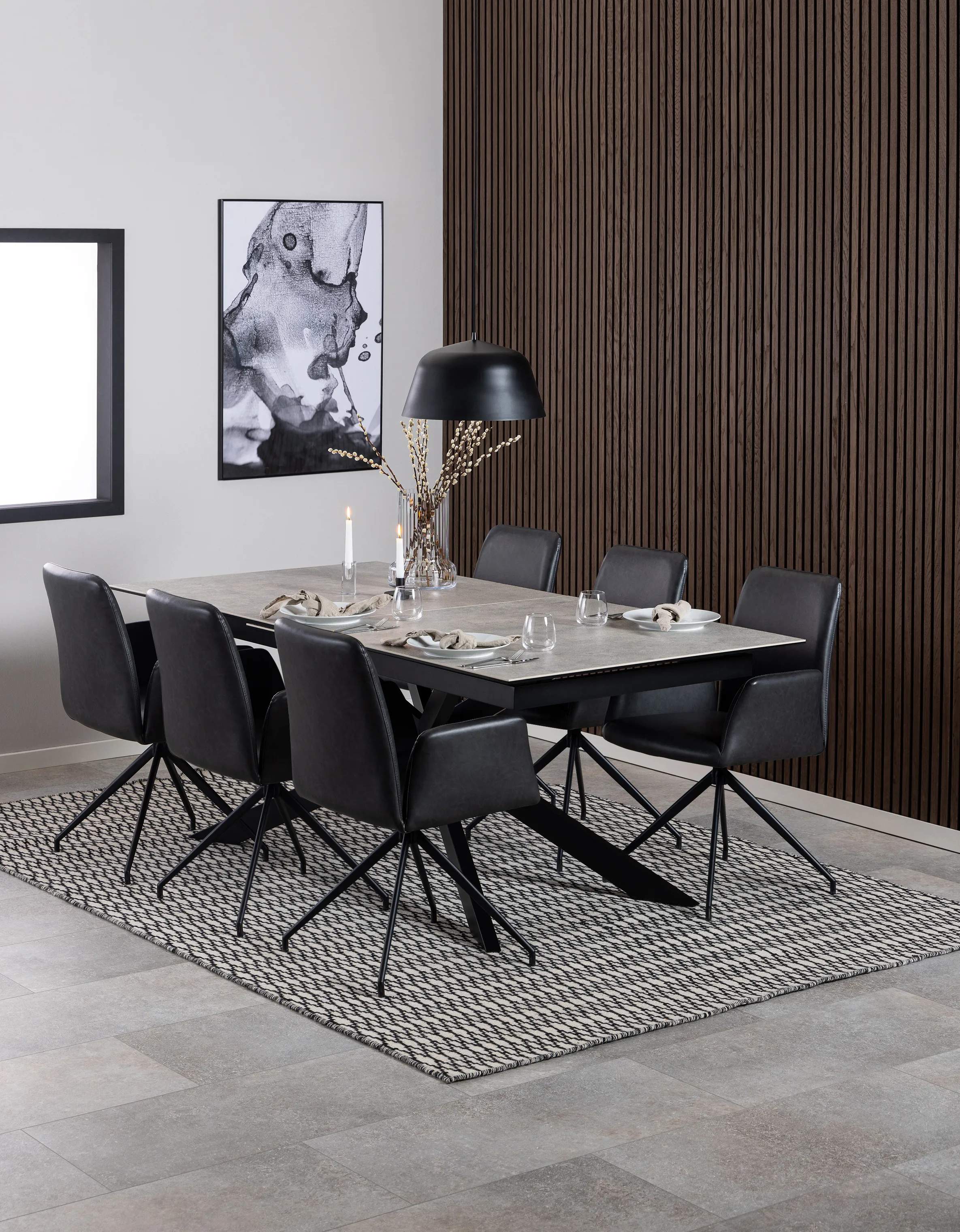 CASA Living Spiseborde Irwine Spisebord i Grå, H76 x B240 x L100 cm, 3