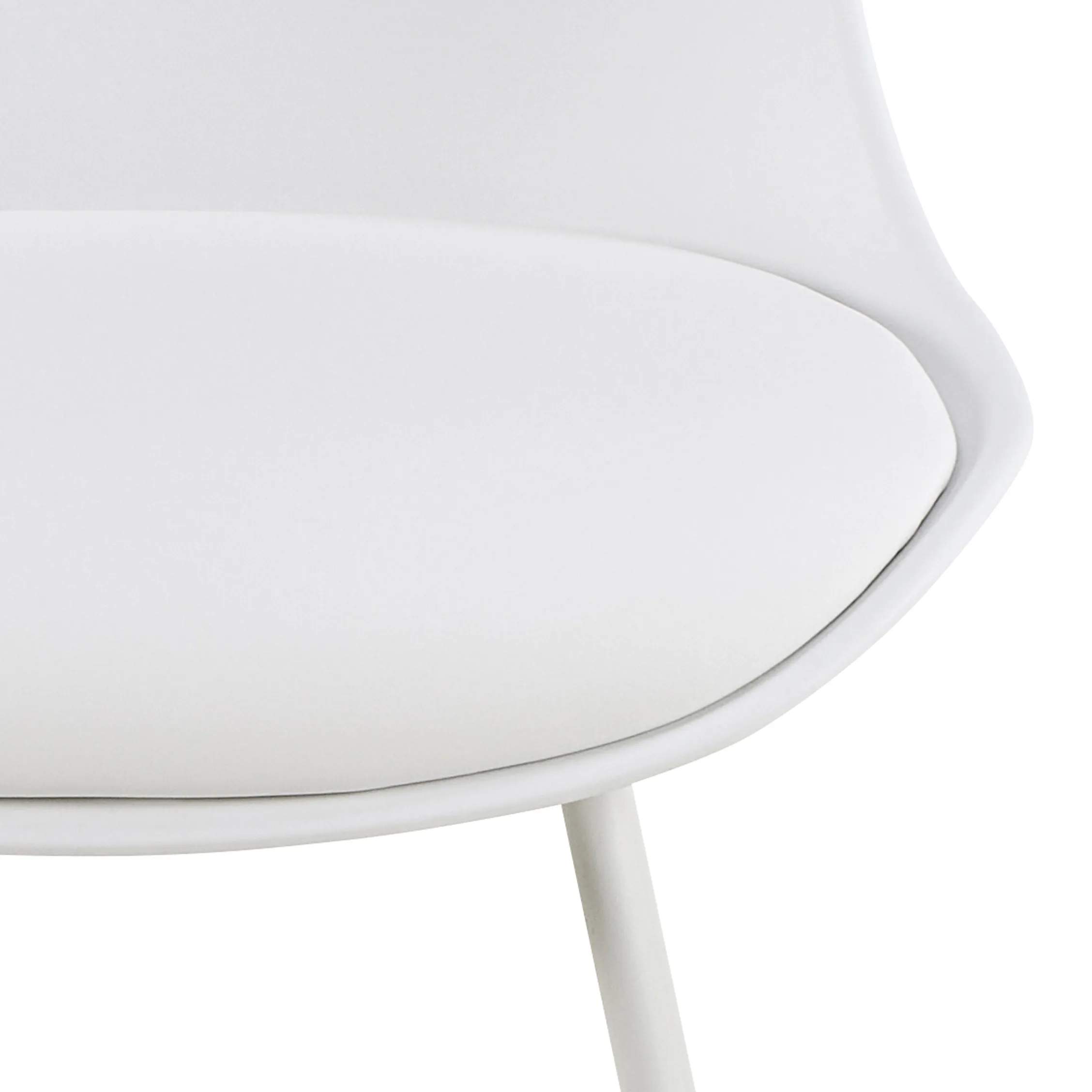 CASA Living Barstole Tina Barstol - 2 stk i Hvid, H84 x B50 cm, 4