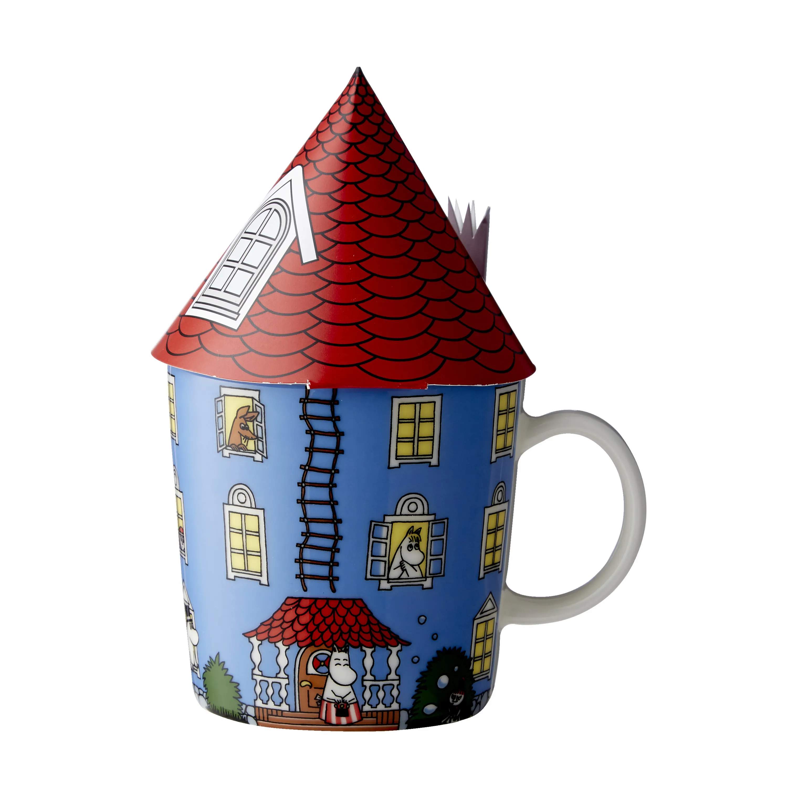 Moomin Arabia Krus og kopper med hank Ferieklar Krus - Mumihus i Mumihus, 30 cl, 4