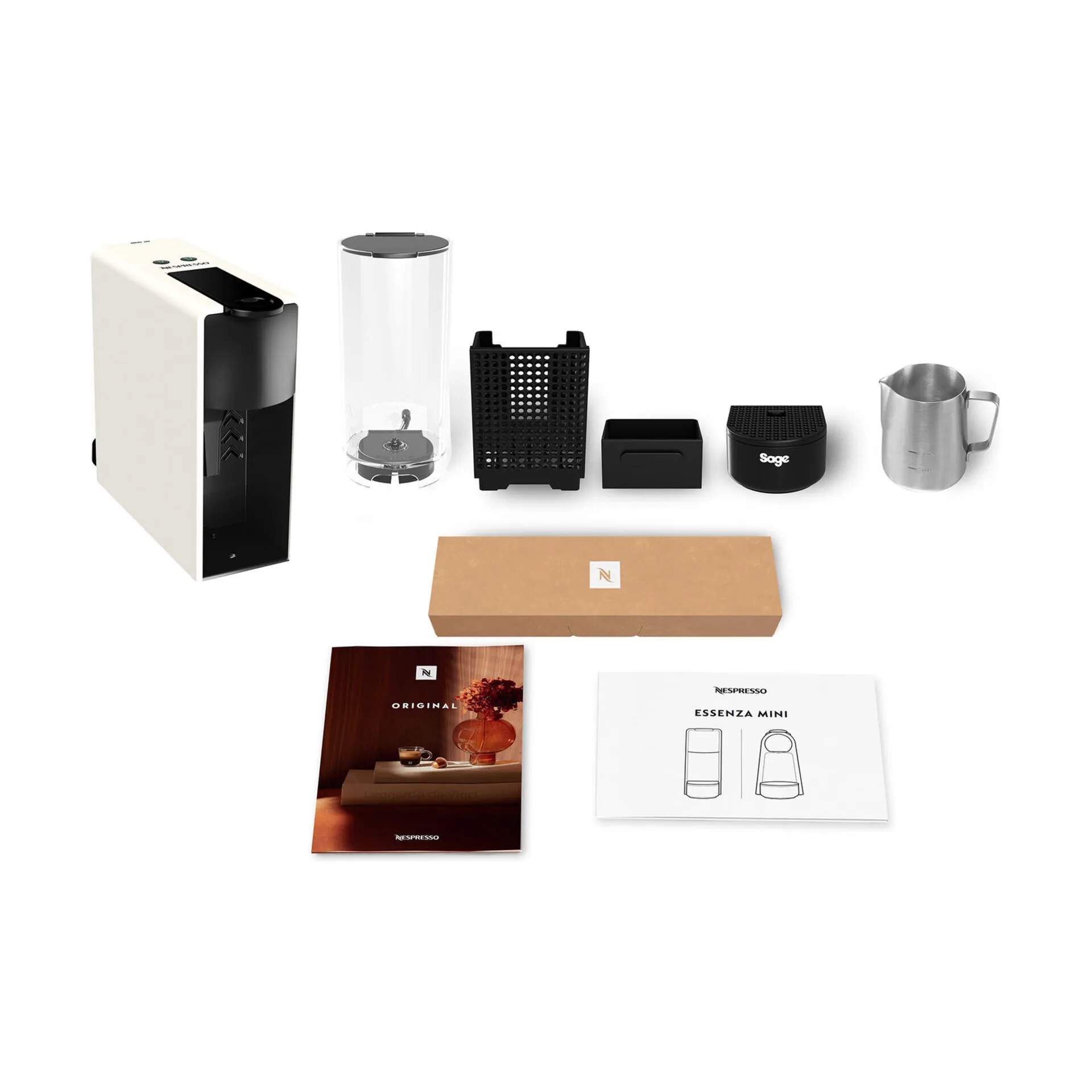 Sage Nespresso kapselmaskiner Essenza Mini 220 Kapsel Kaffemaskine i White, 3