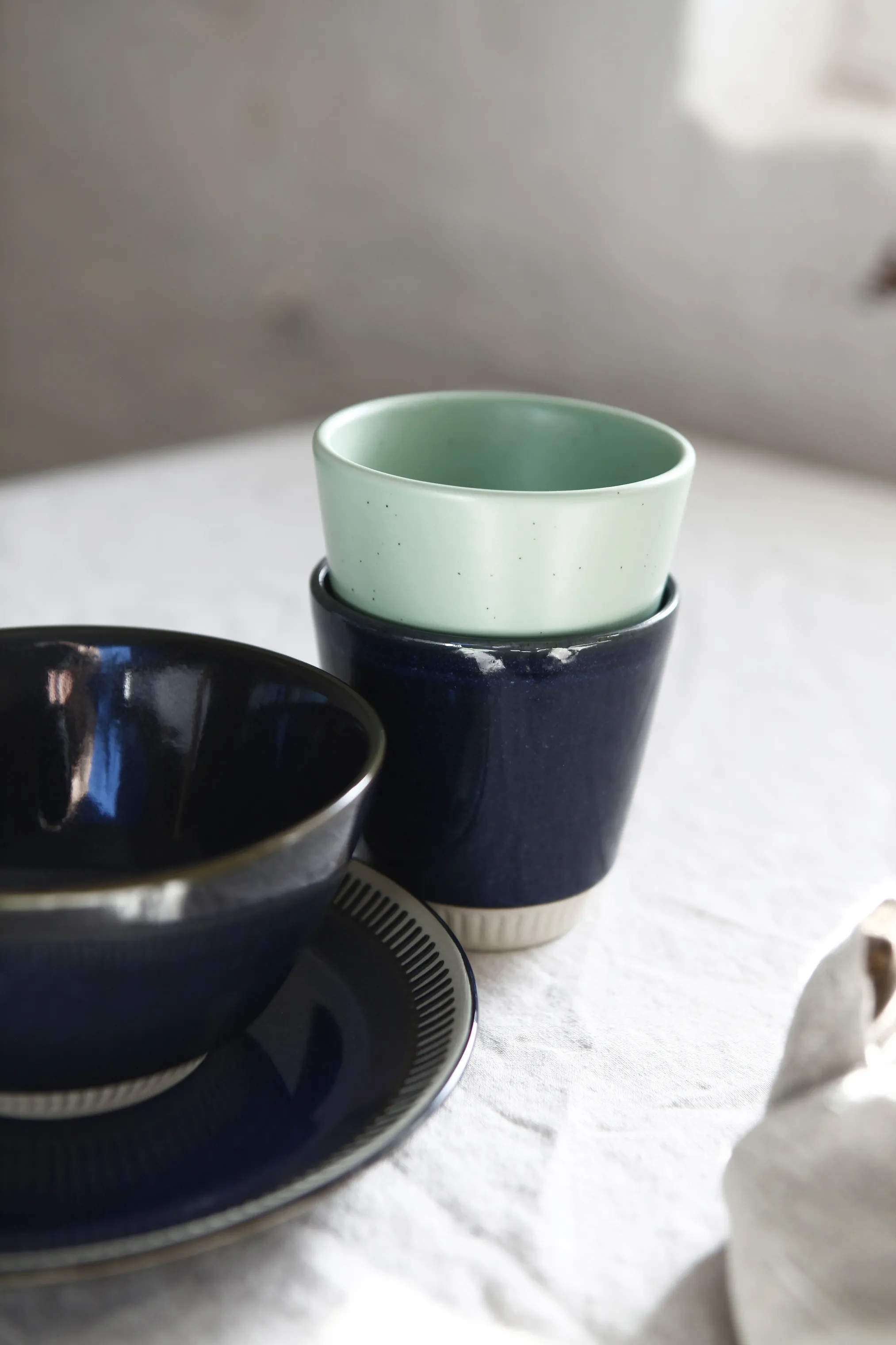 Knabstrup Keramik Kagetallerkener Colorit Kagetallerken i Navy blå, 19 cm, 2