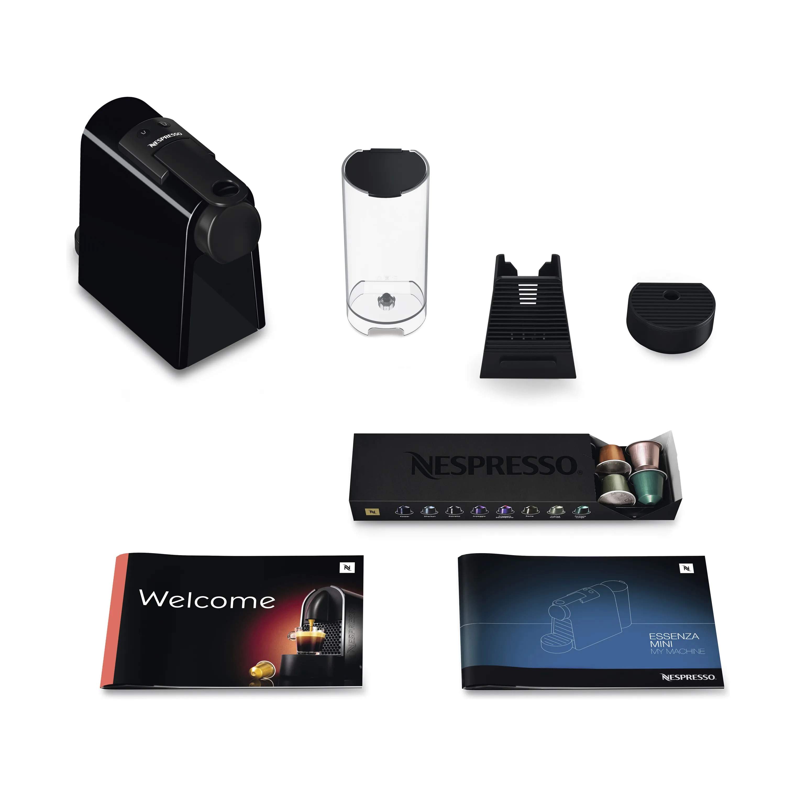 Nespresso kapselmaskiner Vertuo Next Essenza Mini Kapsel Kaffemaskine i Sort, 4