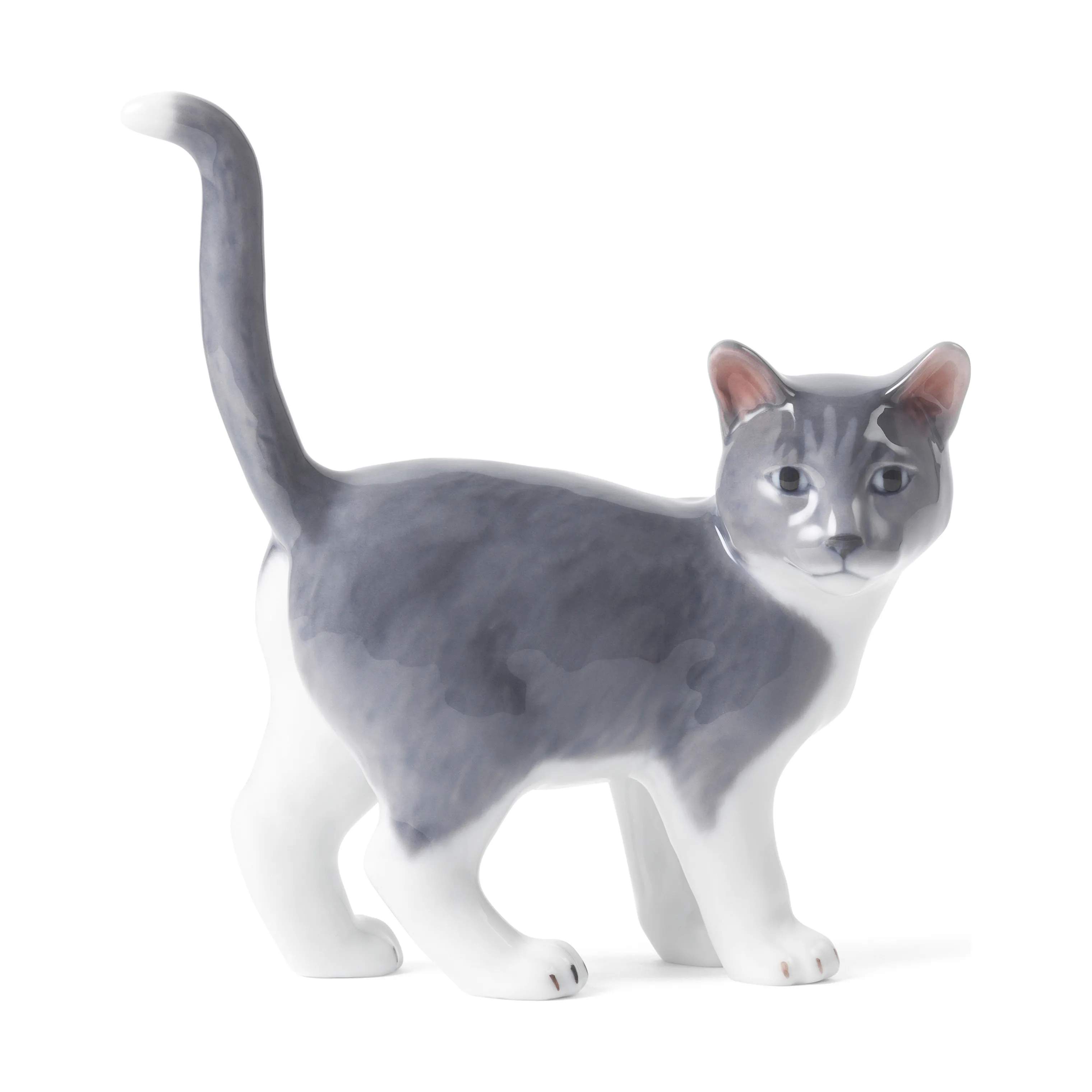 Royal Copenhagen Dyrefigurer Samlerartikler Årets Samlerfigur 2026 - Kat i Grå, 1