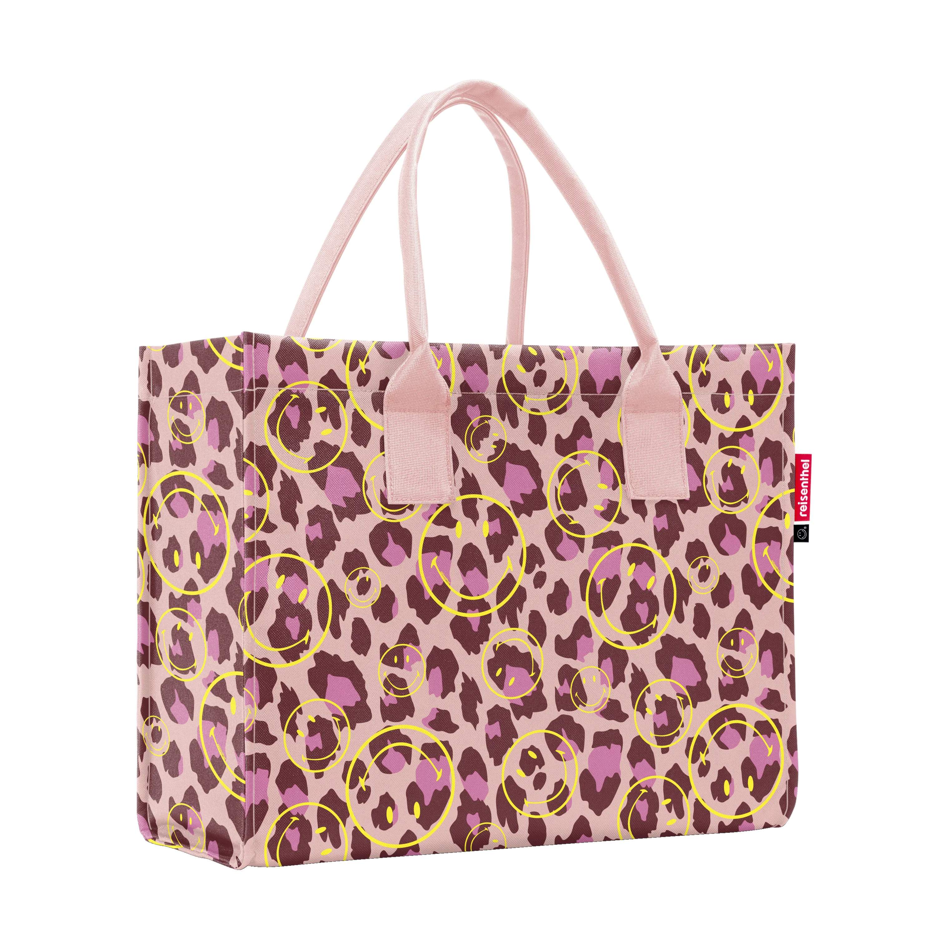 Reisenthel Indkøbskurve Daily Shopper Taske i Pink leo med smiley, 2