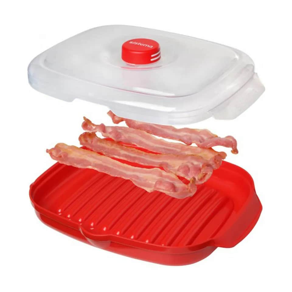 Sistema Øvrigt køkkengrej Microwave Baconmaker i Rød, 4