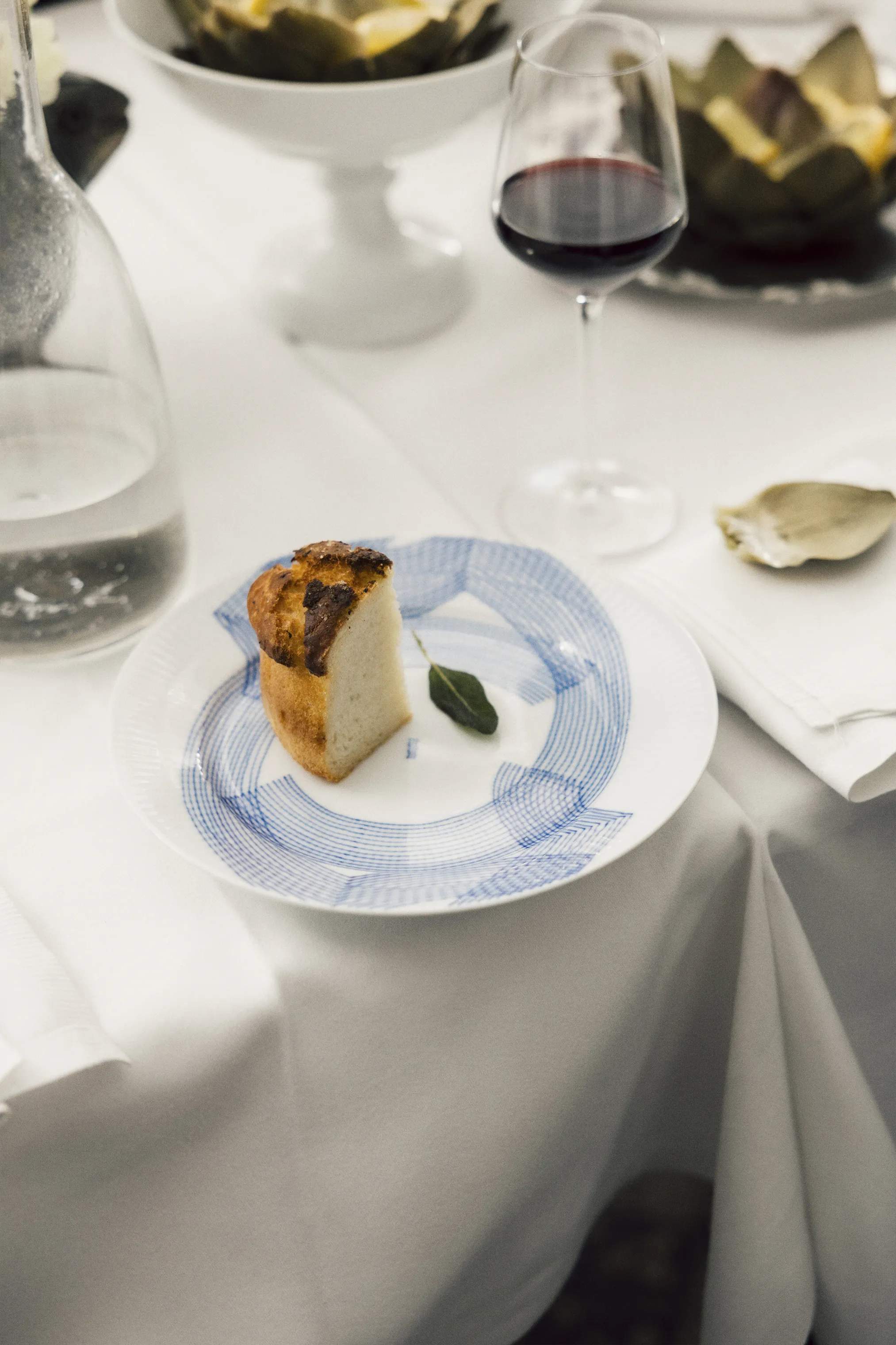 Royal Copenhagen Frokosttallerkener Motif Tallerken i Koboltblå/hvid, 4