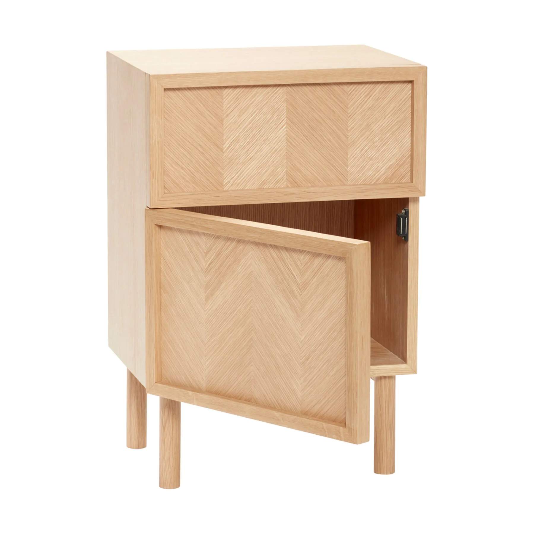 Hübsch Sengeborde Herringbone Sengebord i Natur, 4