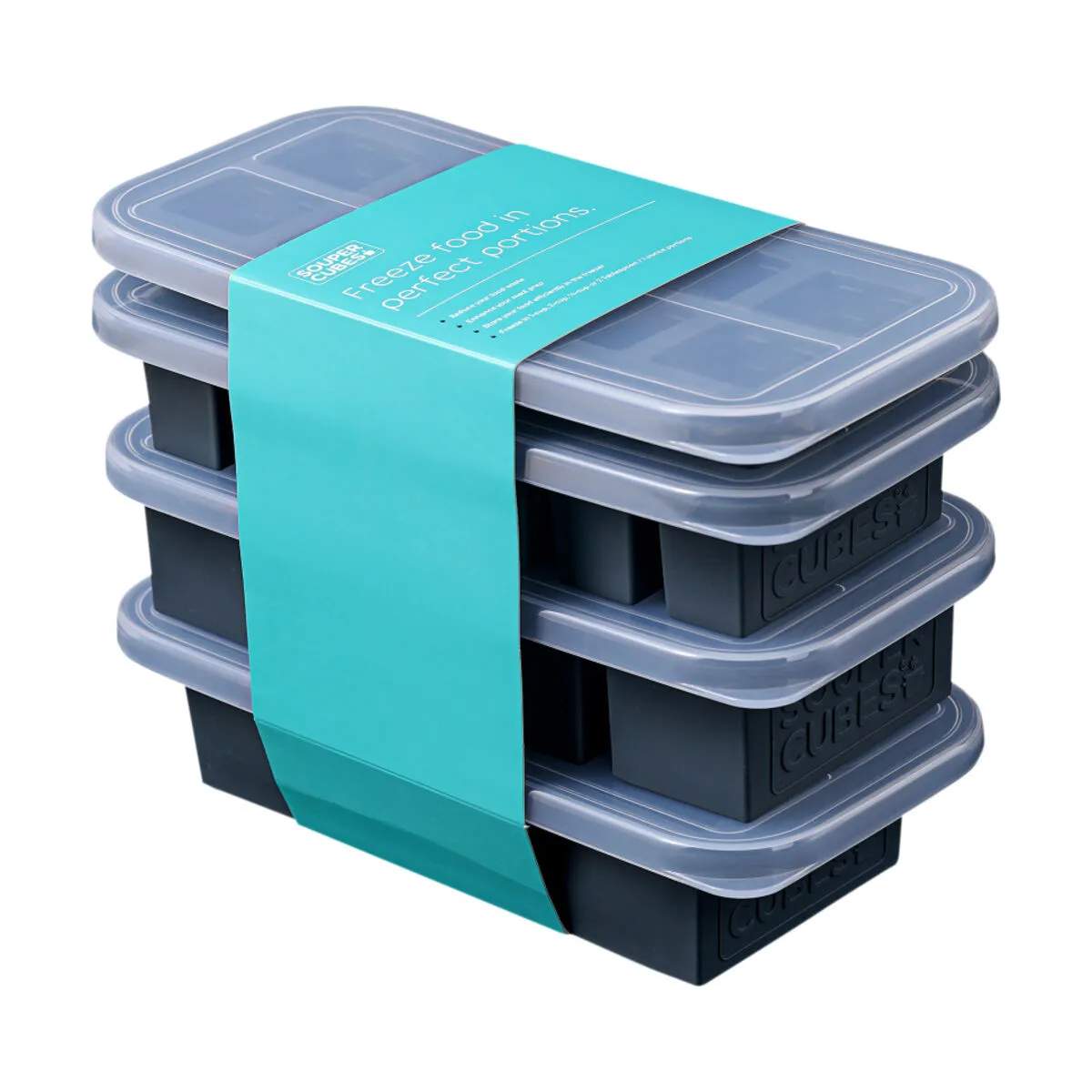Souper Cubes Isterningebakker Frysebakke - 4 stk. i Grå, 1