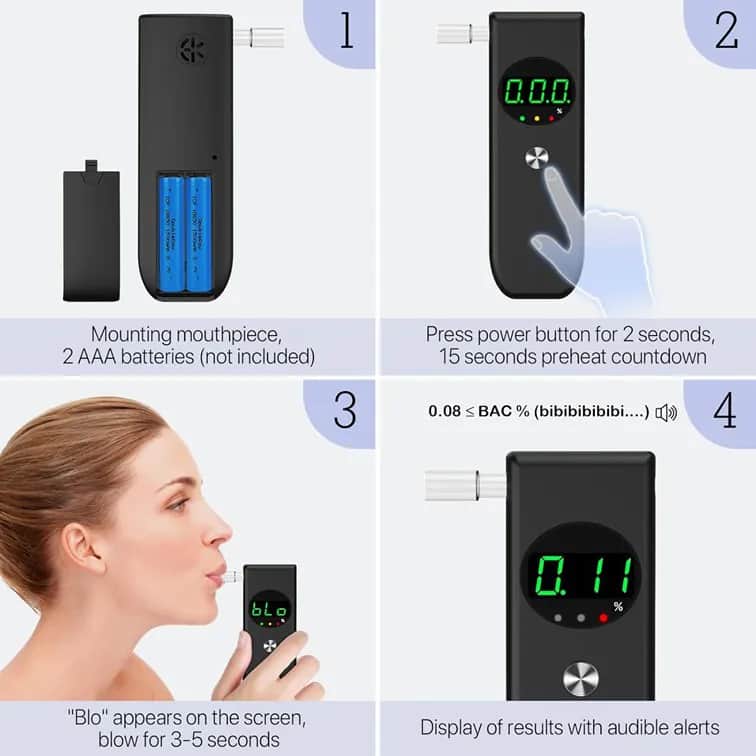 Powertrend Øvrig personlig pleje Promillo Alkometer i Sort, 5