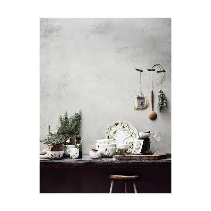 Rosenthal Salatskåle Brillance Fleurs Sauvages Salatskål m. låg i Hvid / Multifarvet, 2