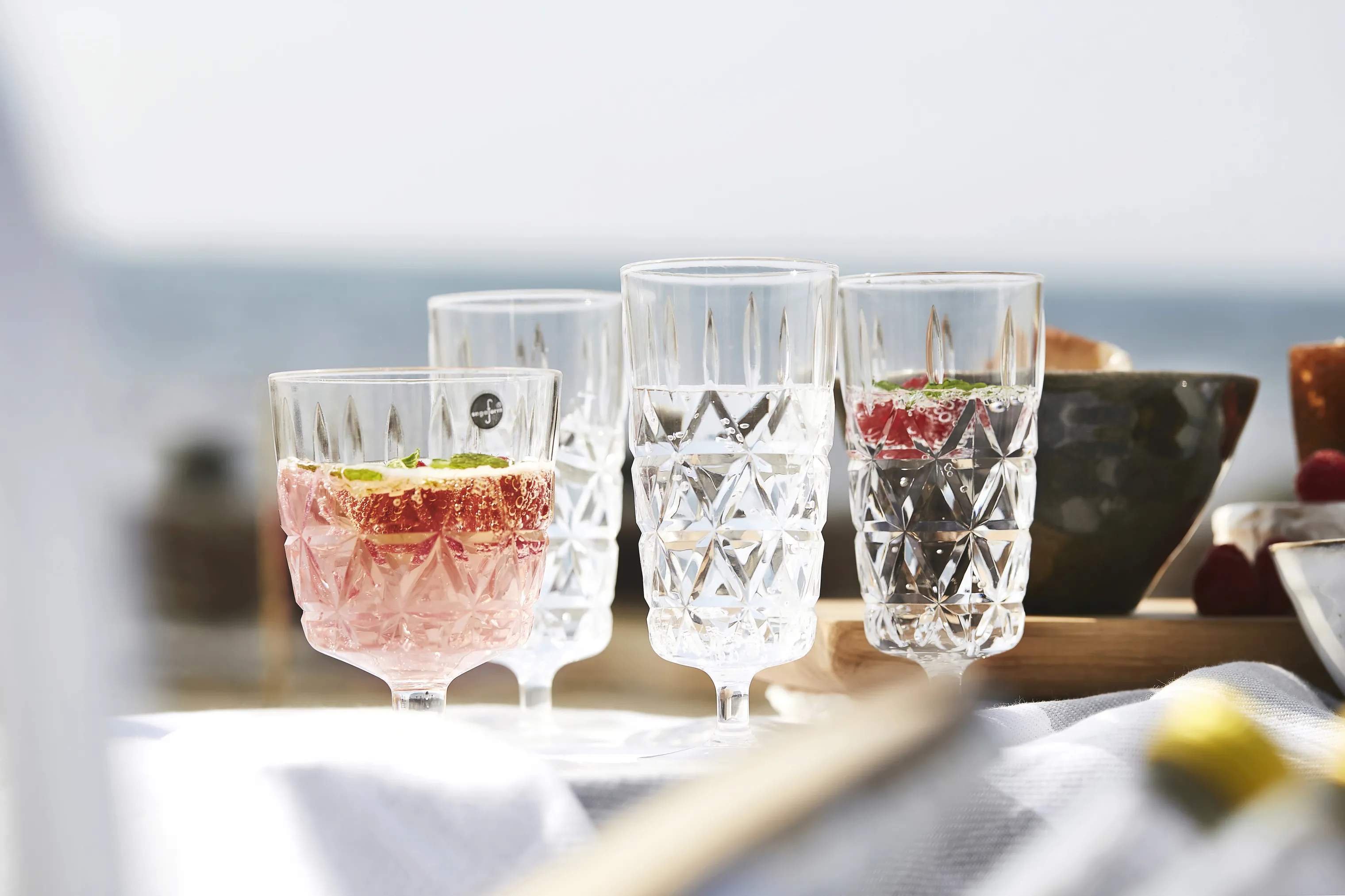 Sagaform Rødvinsglas Picnic Juni Glas på Fod - 4 stk. i 20 cl, 2