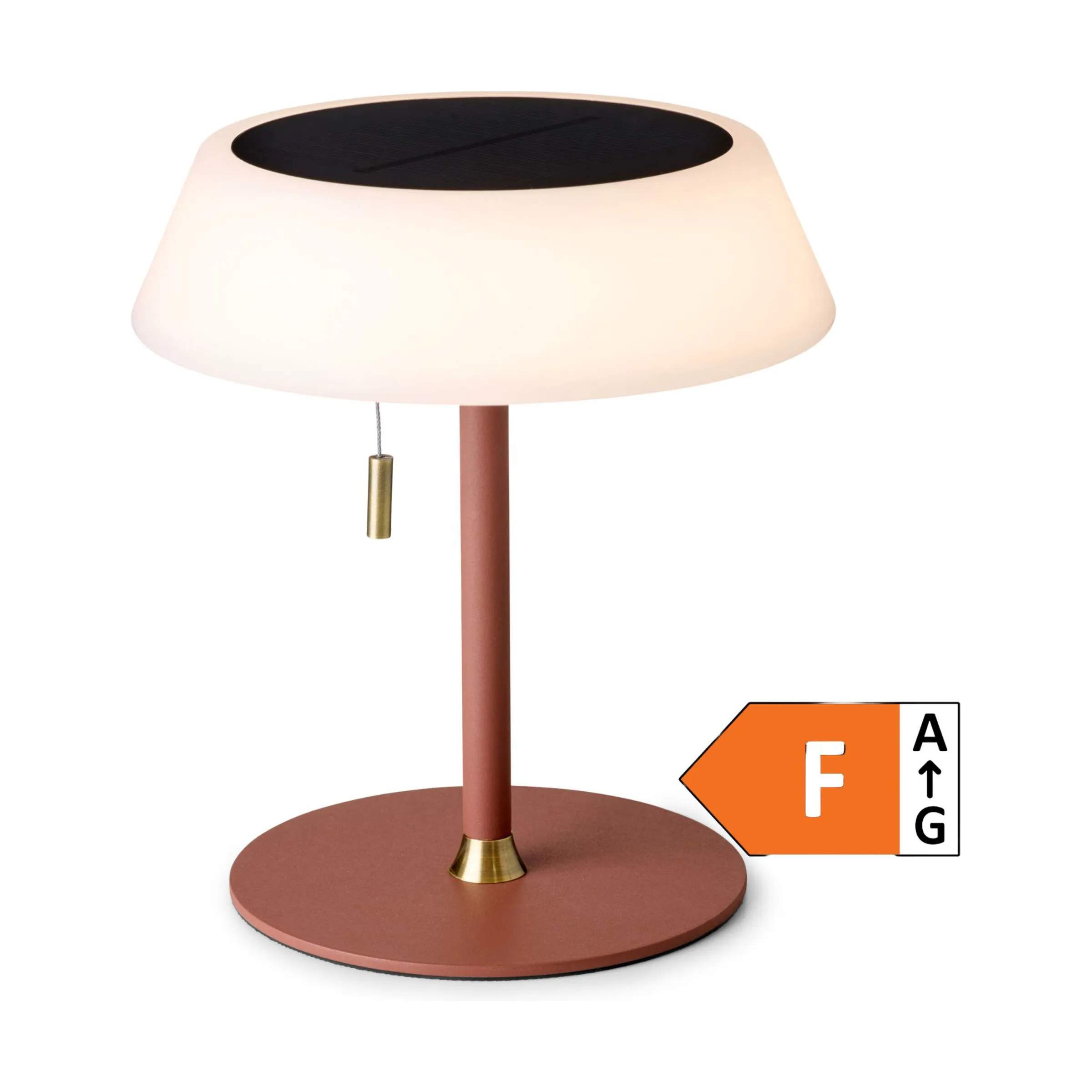 Solar Bordlampe, terracotta, large