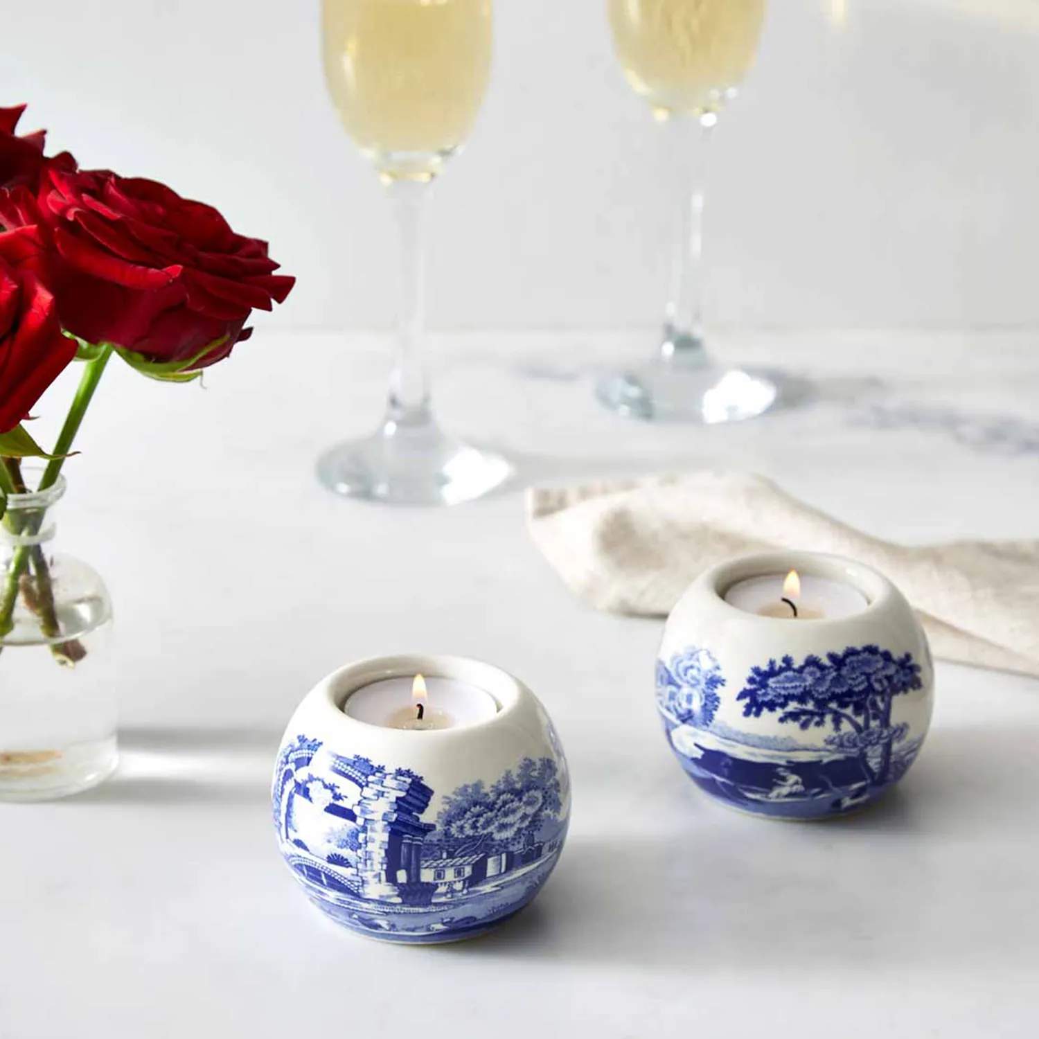 Spode Fyrfadsstage Blue Italian Fyrfadsstage - 2 stk. i blå, 2