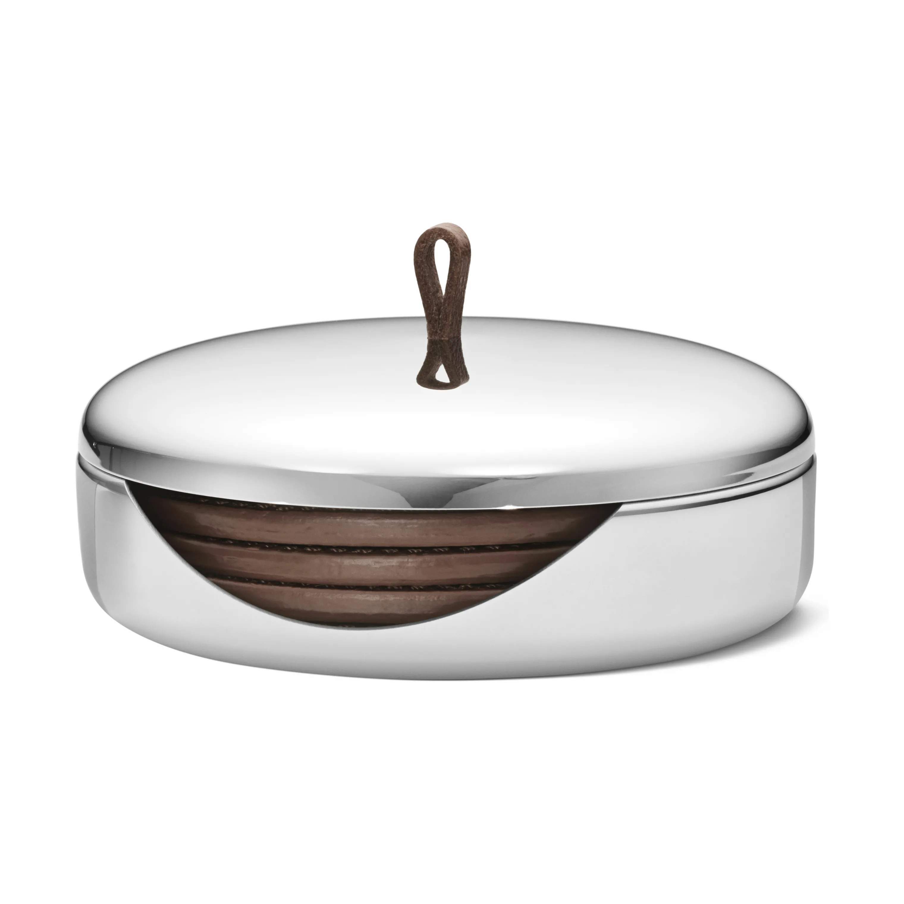 Georg Jensen Glasbrikker og coasters Sky Glasbakkesæt - 4 stk. i Stål, 3