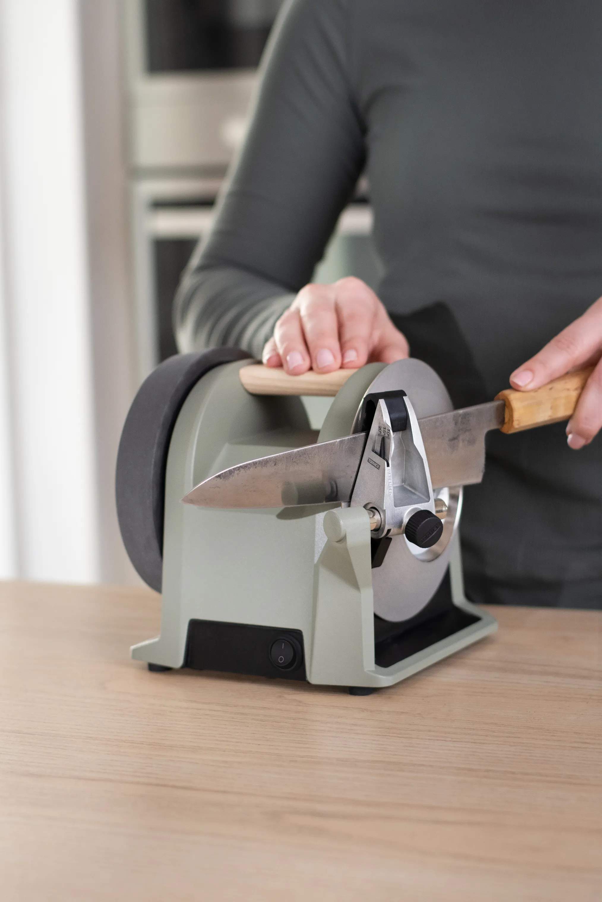 Tormek Knivslibere T-1 Elektrisk Knivsliber i Ash Green, 3