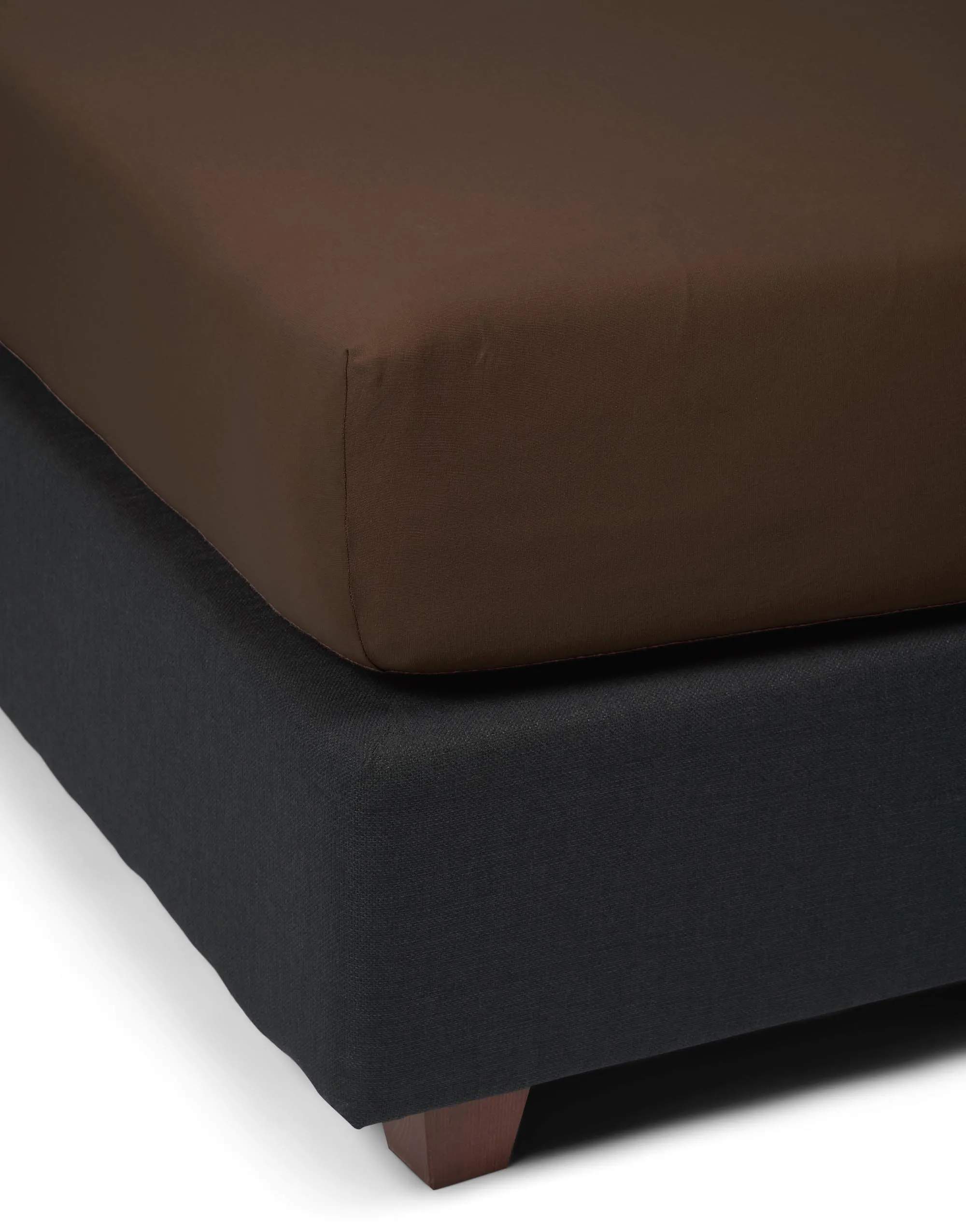 Essenza Lagner The Perfect Organic Jersey Organic Jersey Boxlagen i Chocolate, B100 x L220 cm, 3