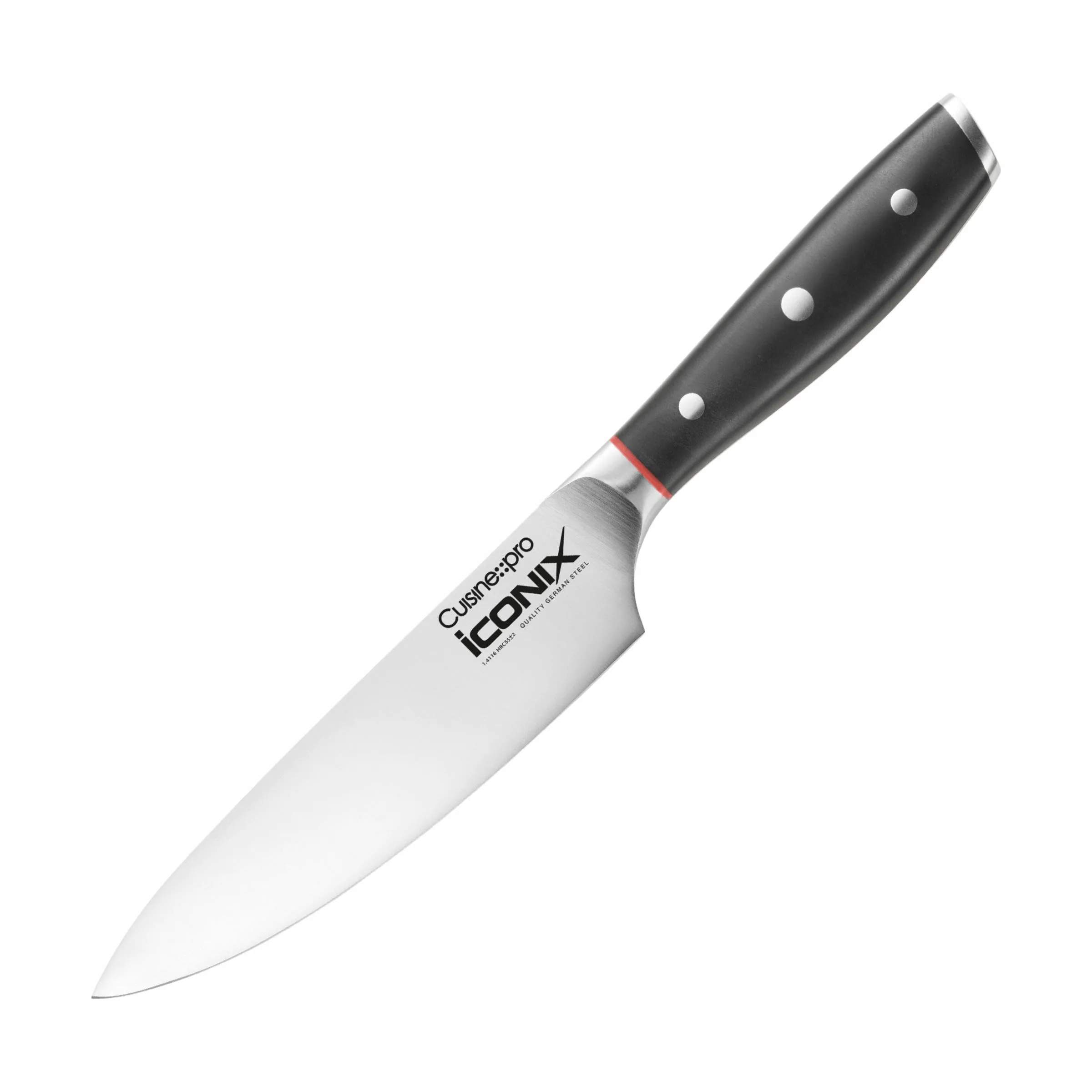 iconiX™ Kokkekniv, sølvfarvet/sort, large