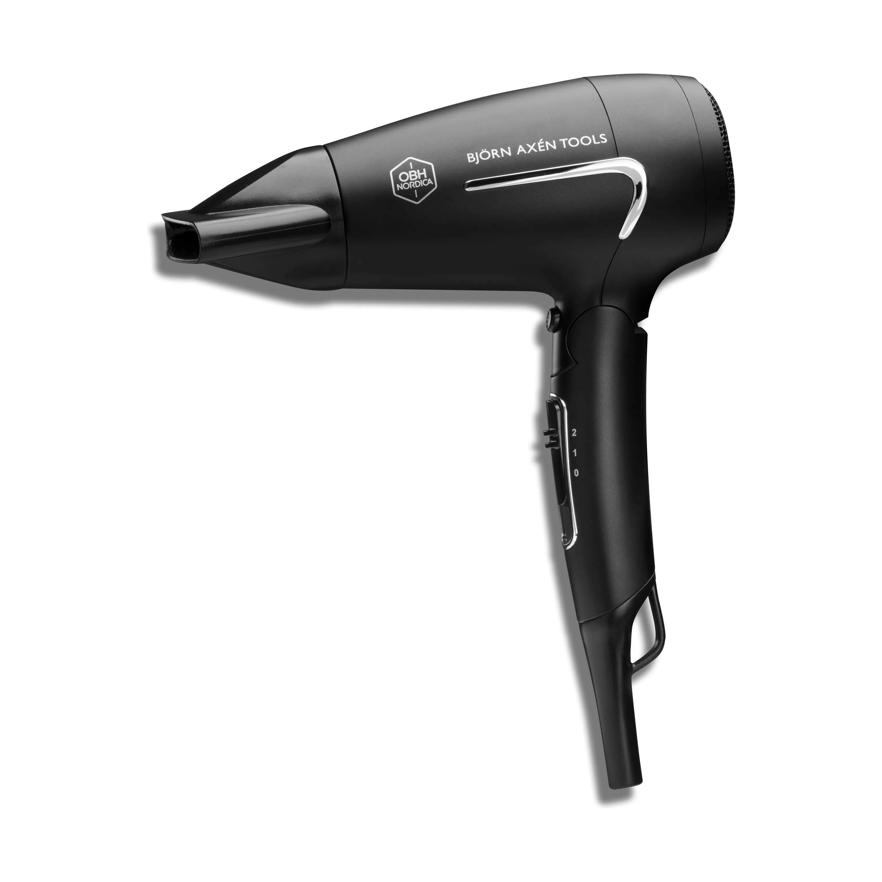 OBH Nordica Hårtørrere Björn Axén Tools Björn Axén Flow Travel Rejsehårtørrer i Sort, 1